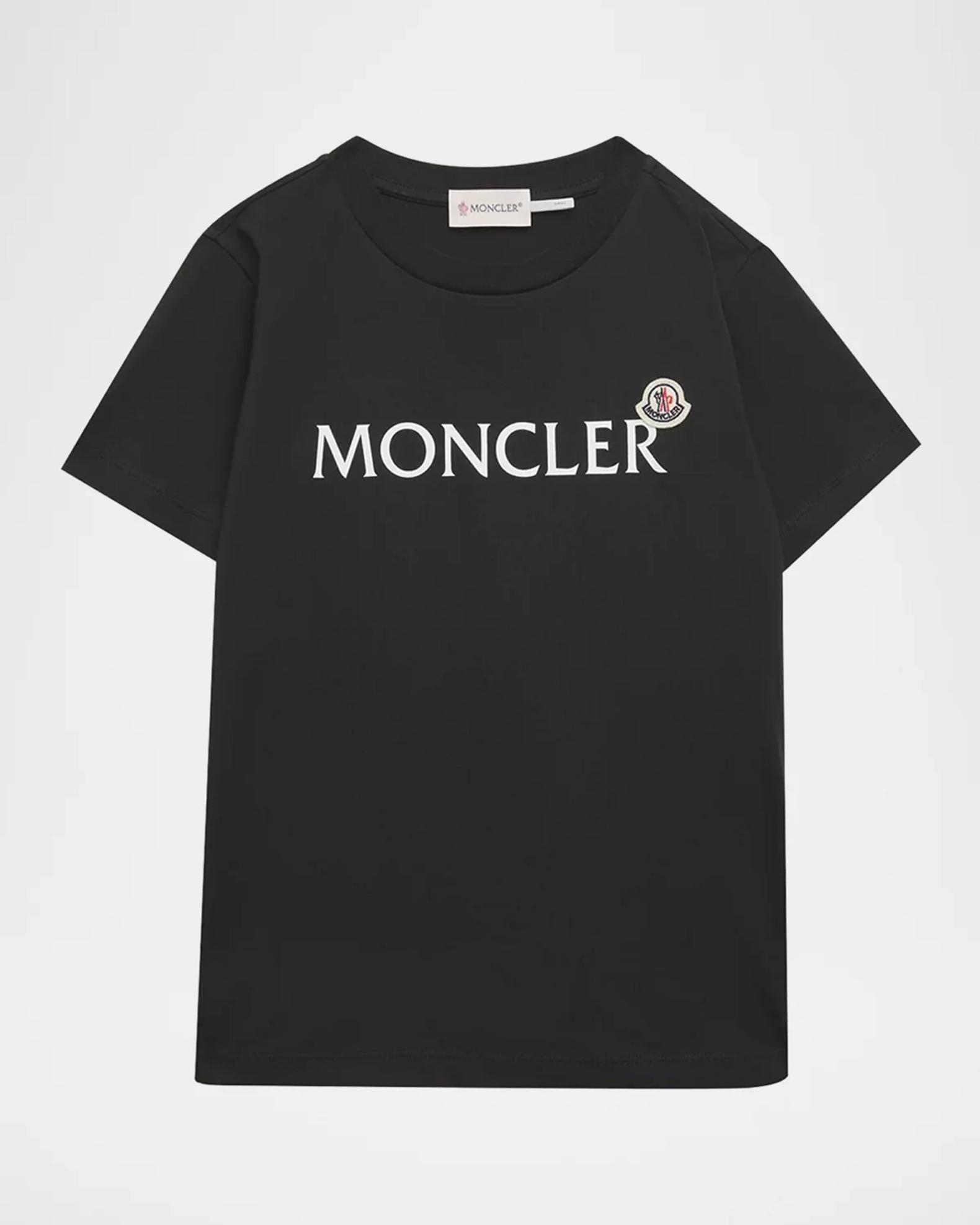Moncler Boy's Logo-Print Cotton T-Shirt, Size 8-10 | Neiman Marcus