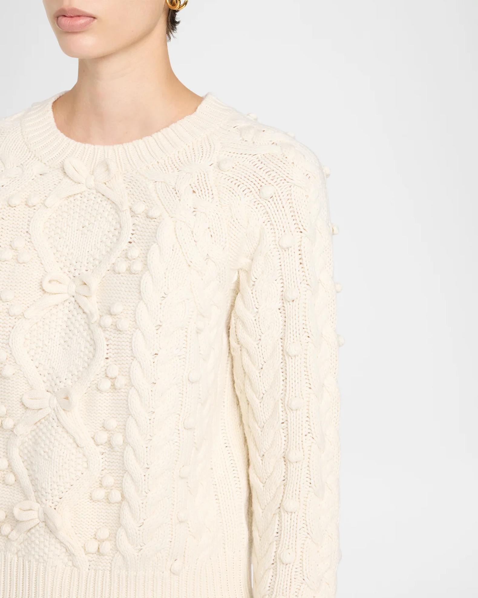 LoveShackFancy Mavelle Wool-Blend Sweater | Neiman Marcus