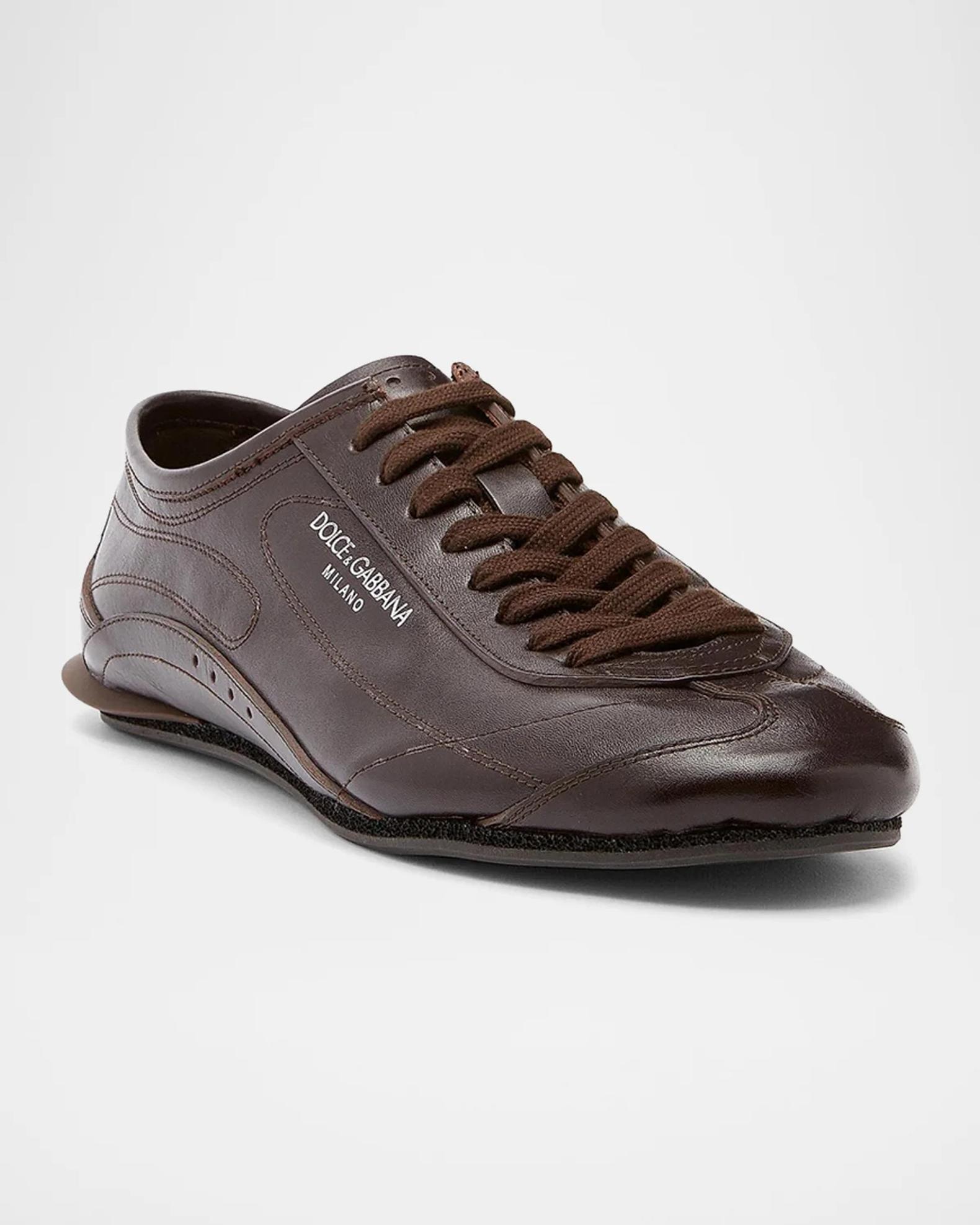 Dolce&Gabbana Men's Lipari Leather T-Toe Low-Top Sneakers | Neiman