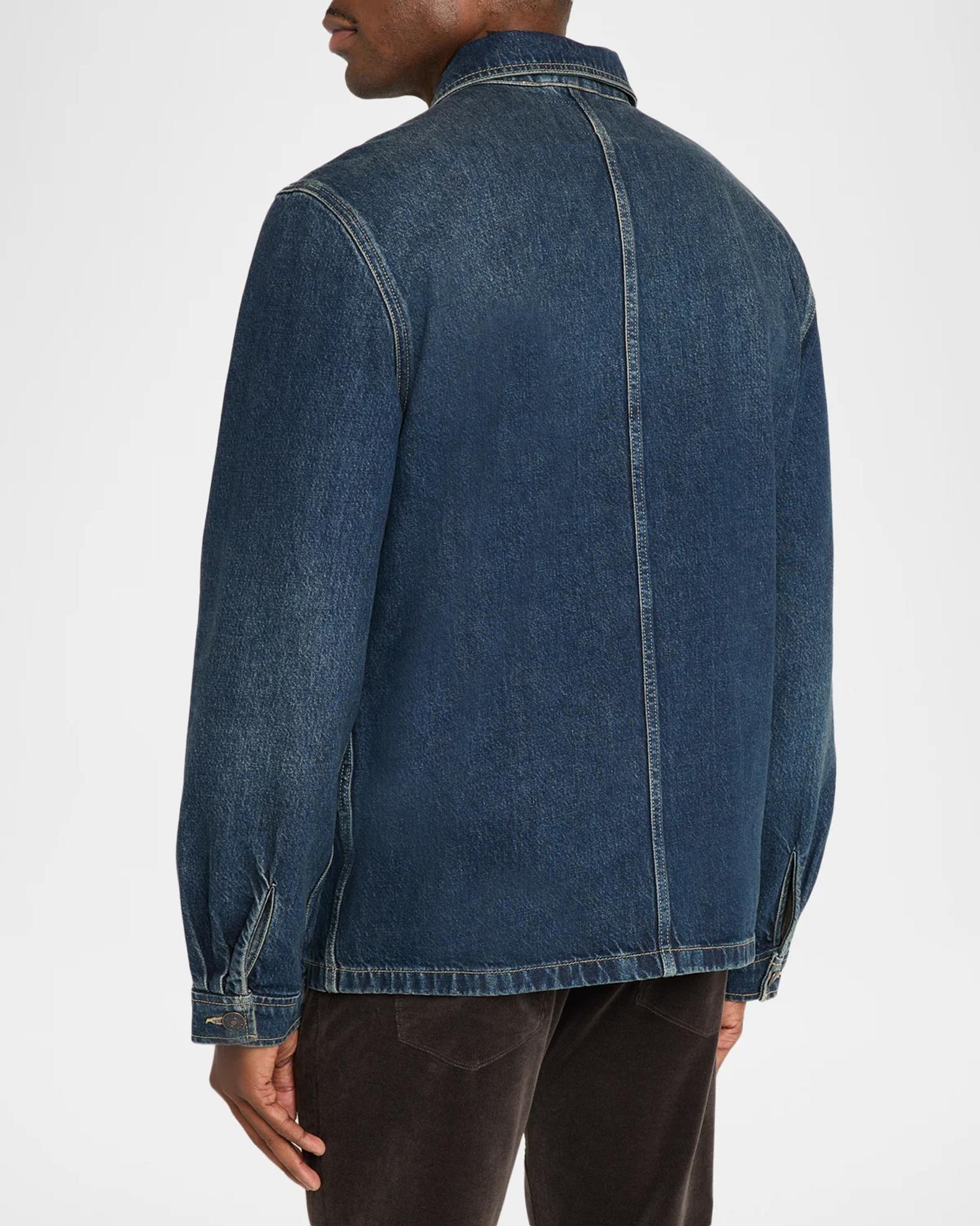PAIGE Men's Trevino Denim Chore Jacket | Neiman Marcus