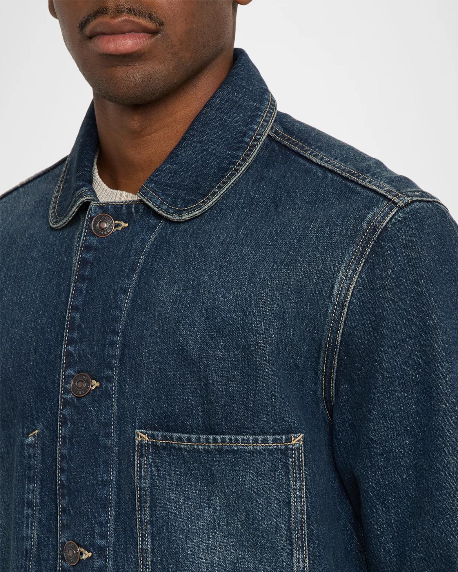 PAIGE Men's Trevino Denim Chore Jacket | Neiman Marcus