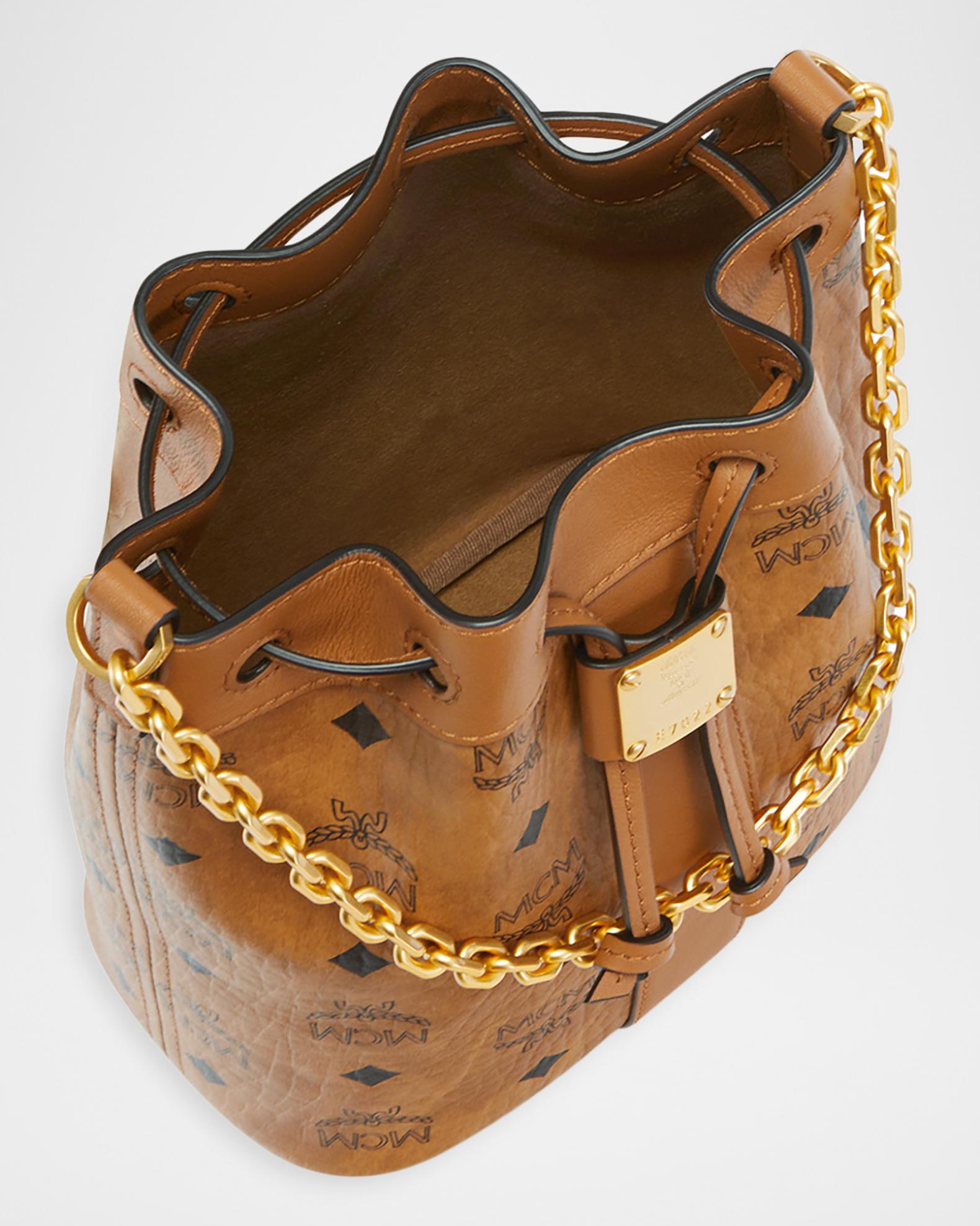 MCM Dessau Visetos Drawstring Bag | Neiman Marcus