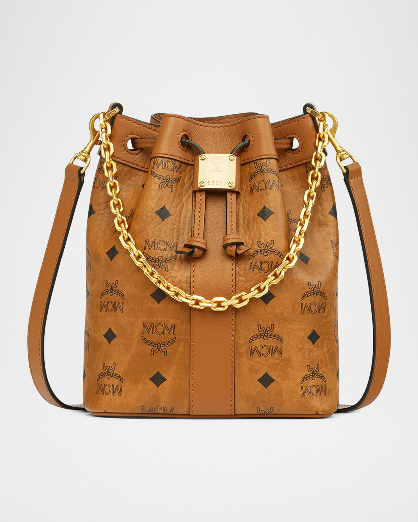 MCM Dessau Visetos Drawstring Bag | Neiman Marcus