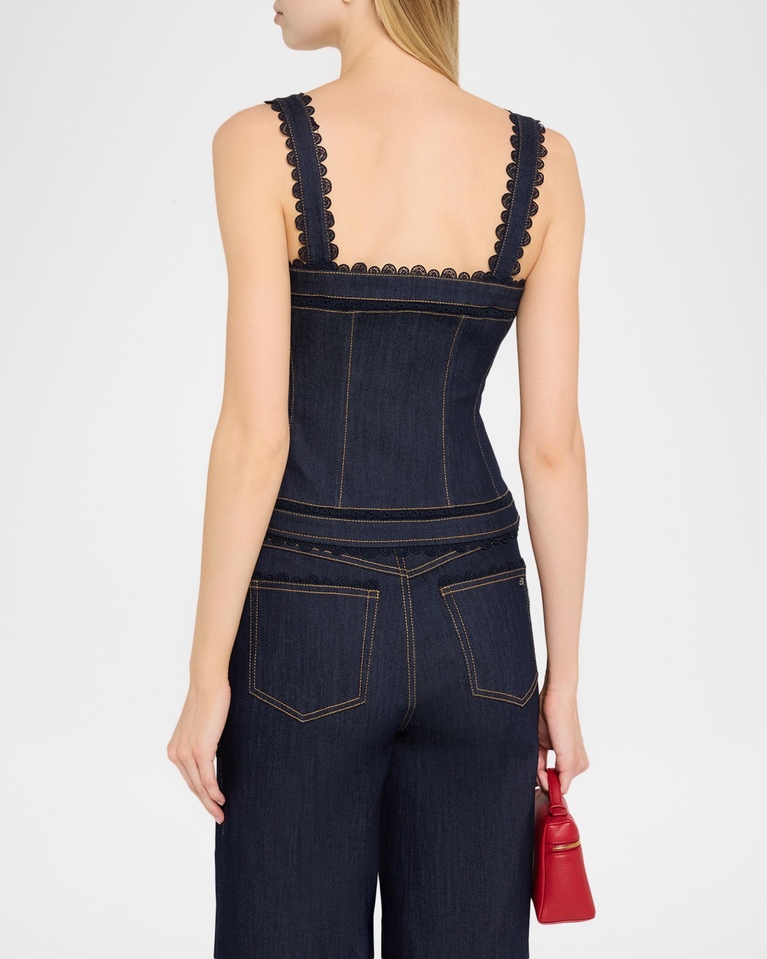 Cinq à Sept Cotton-Blend Lace-Trim Top | Neiman Marcus