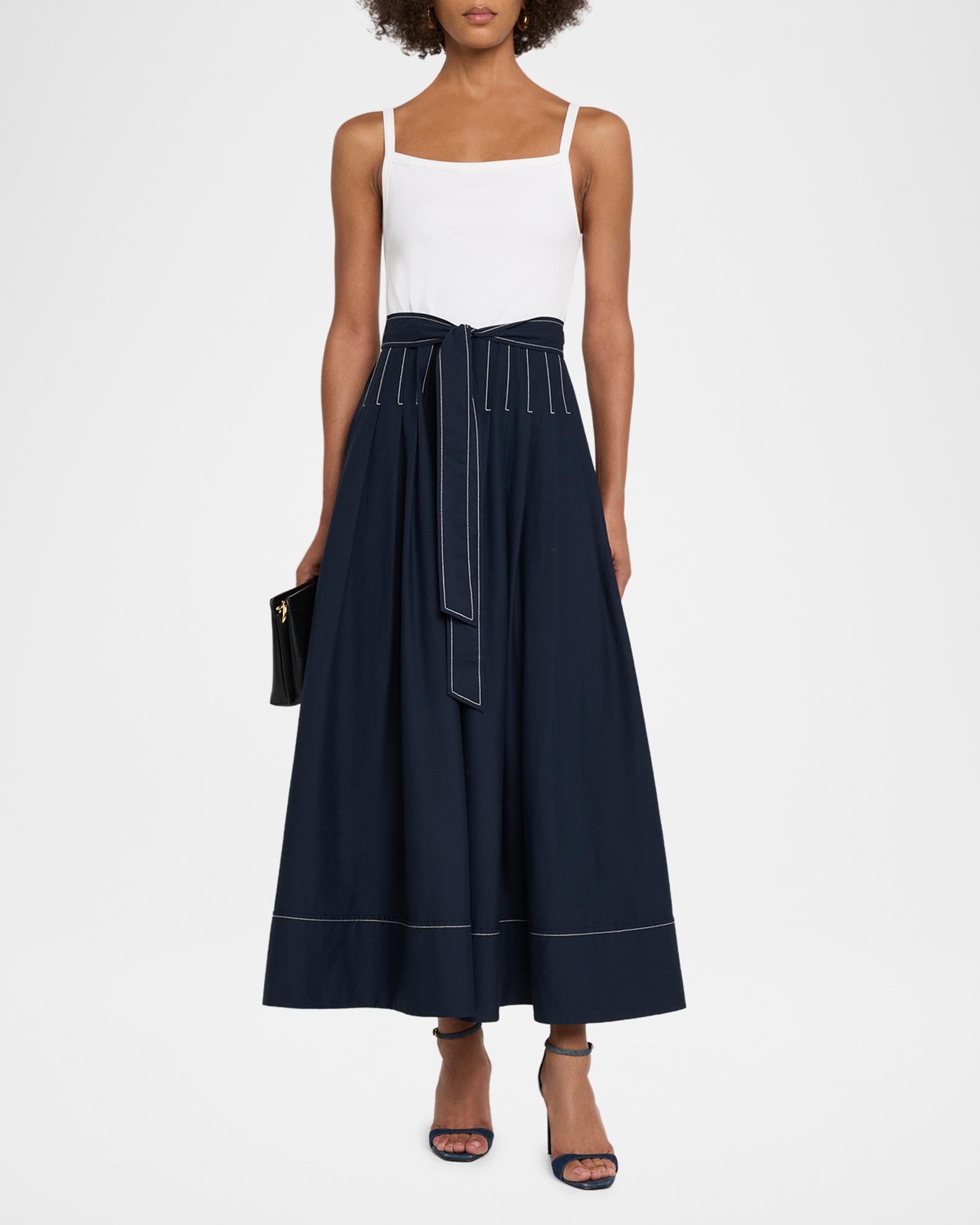 Cinq à Sept Olivia Layered Denim Dress | Neiman Marcus