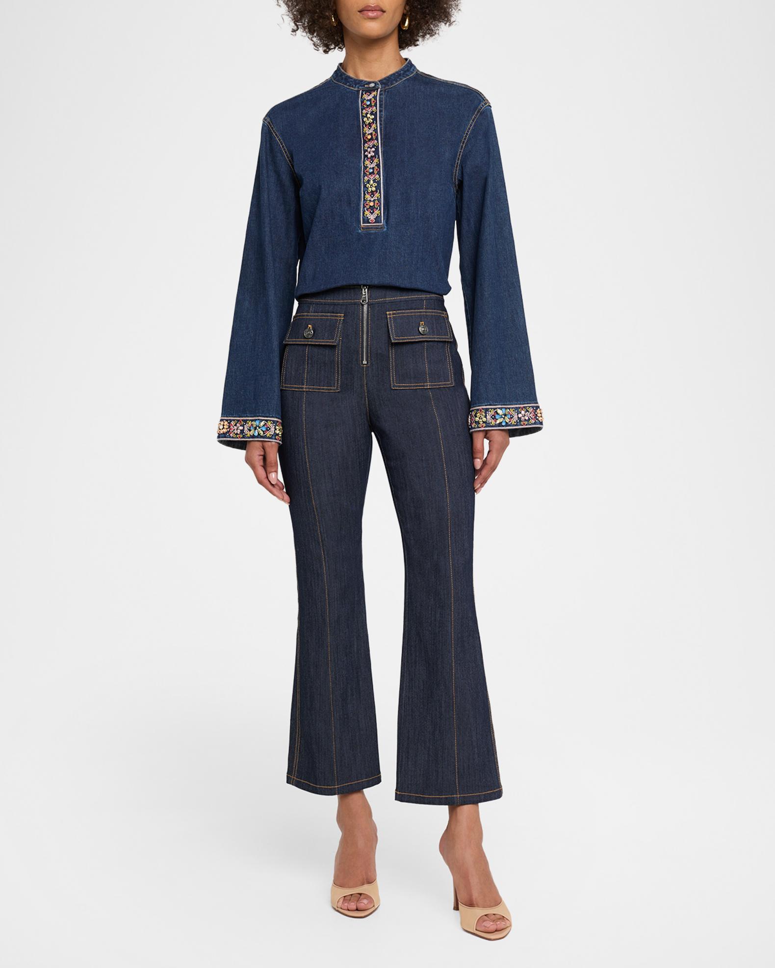 Cinq à Sept Azure Skinny Flare Jeans | Neiman Marcus
