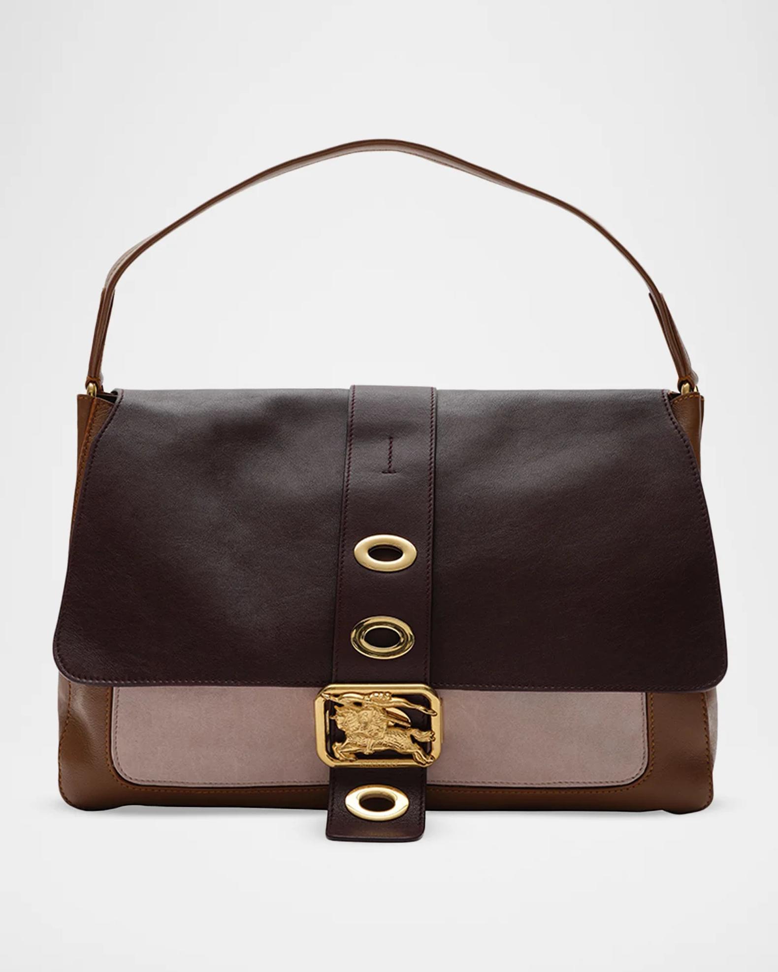 Burberry Medium Rider Leather Satchel | Neiman Marcus