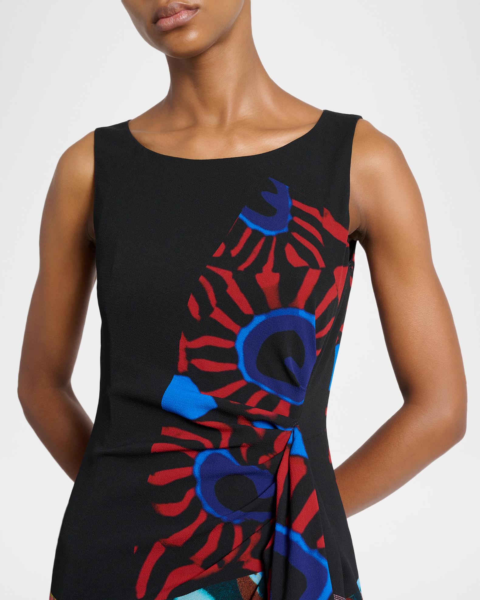 Dries Van Noten Dropps Patchwork Ruffle Sleeveless Midi Dress | Neiman ...