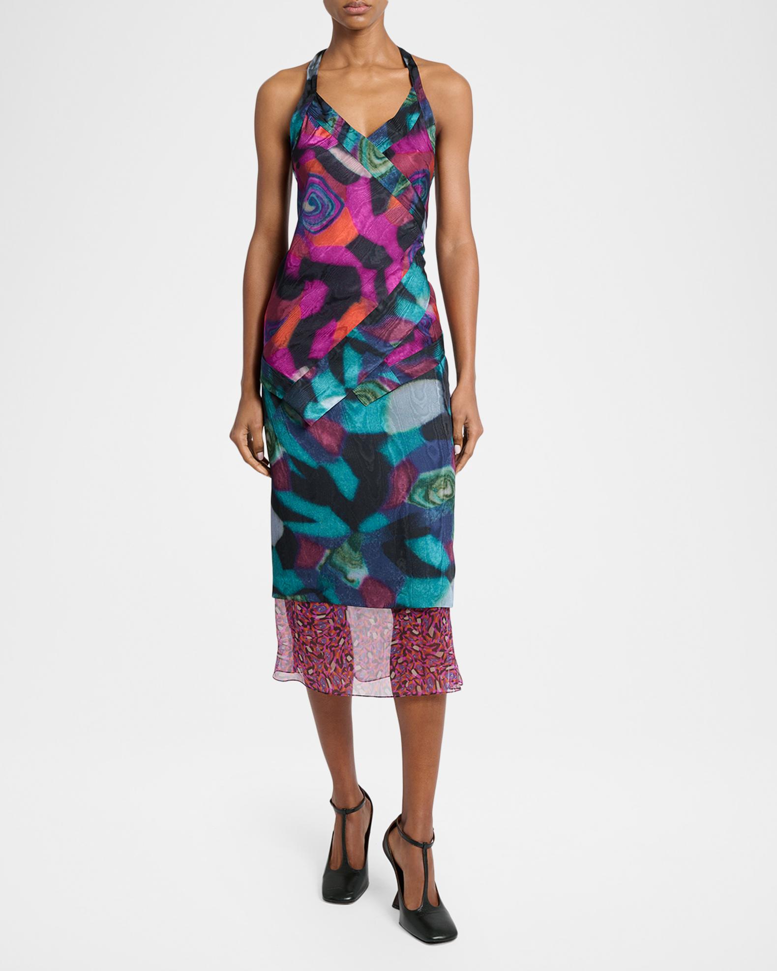 dries van noten halter dress Marble-Print Top newin arrivals