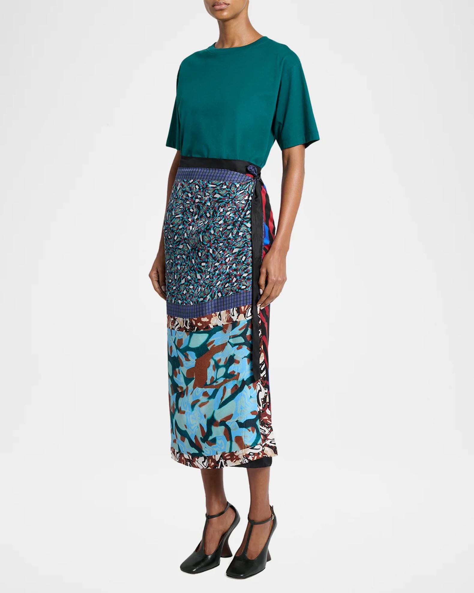 Dries Van Noten Silk Long Wrap Scarf Skirt | Neiman Marcus