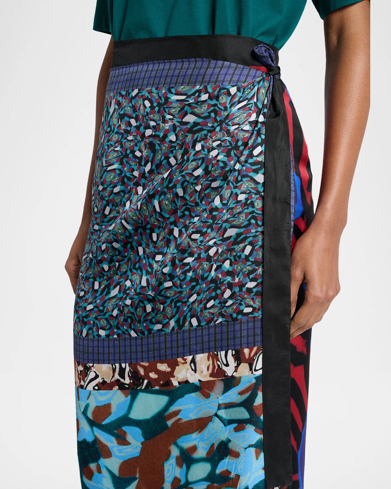 Dries Van Noten Silk Long Wrap Scarf Skirt | Neiman Marcus