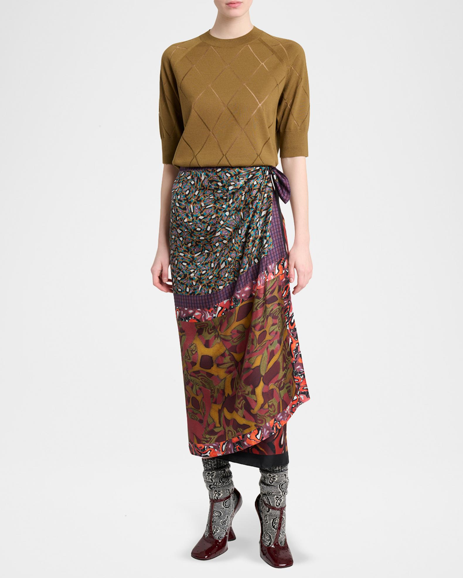 【美品】DRIES VAN NOTEN シルク100% ラップ スカート M Dries Van Noten Silk Long Wrap Scarf Skirt | Neiman Marcus