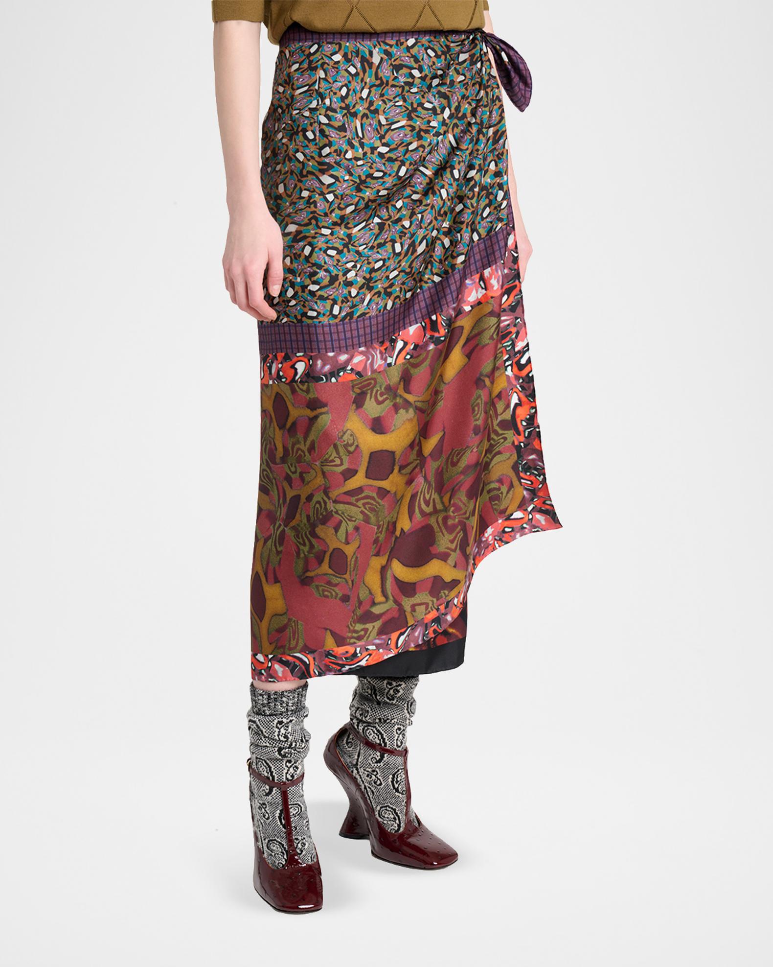 Dries Van Noten Silk Long Wrap Scarf Skirt | Neiman Marcus