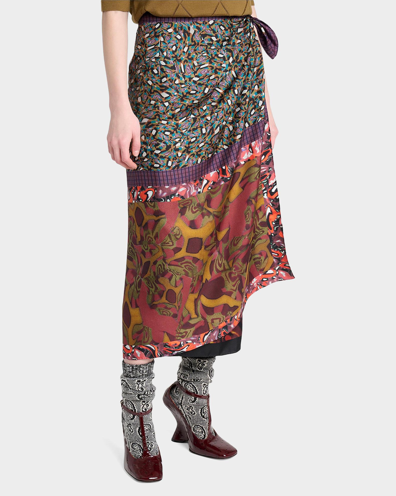 Dries Van Noten Silk Long Wrap Scarf Skirt | Neiman Marcus
