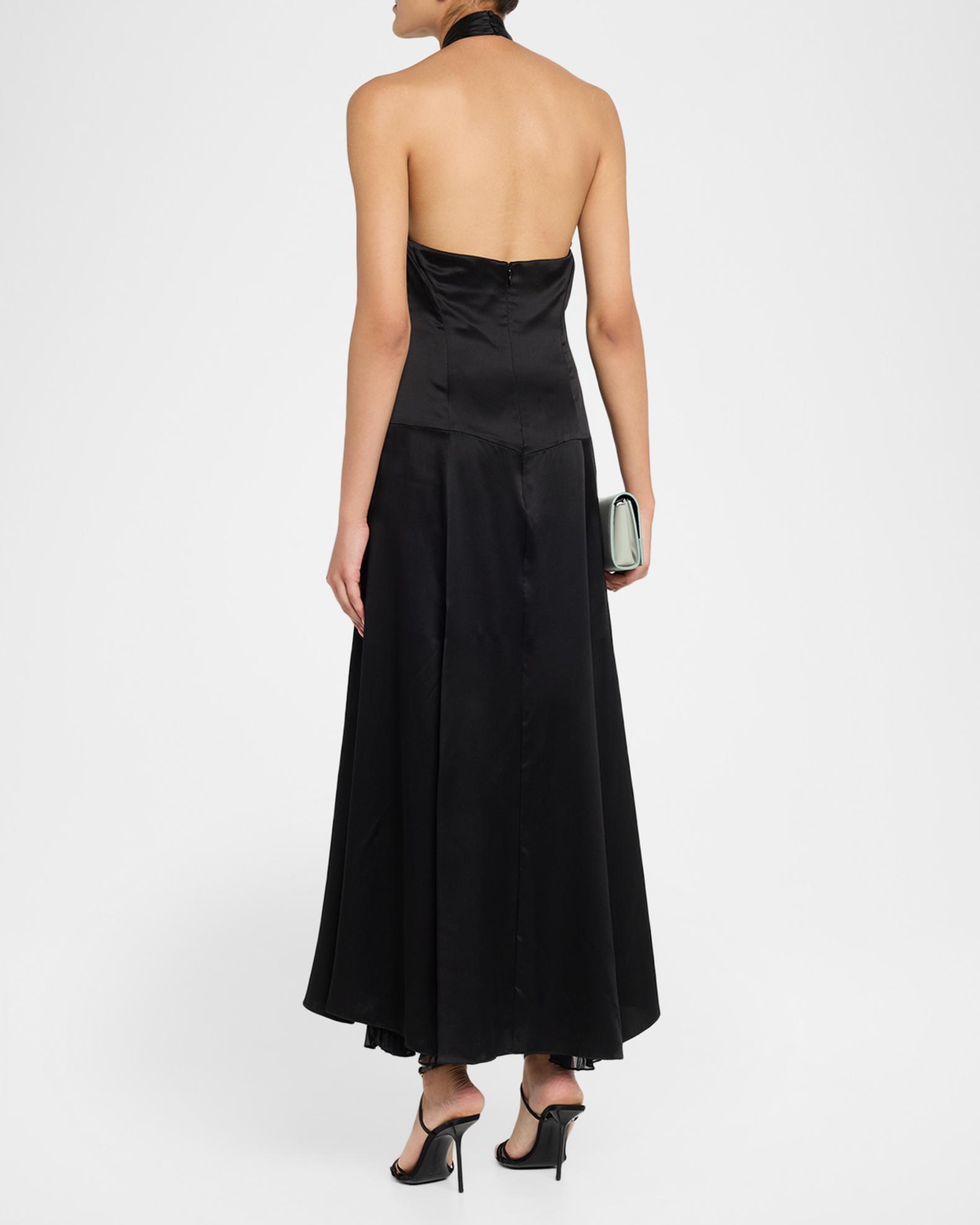 cinq a sept halter dress à Women's Monroe Maxi - Black color: rose
