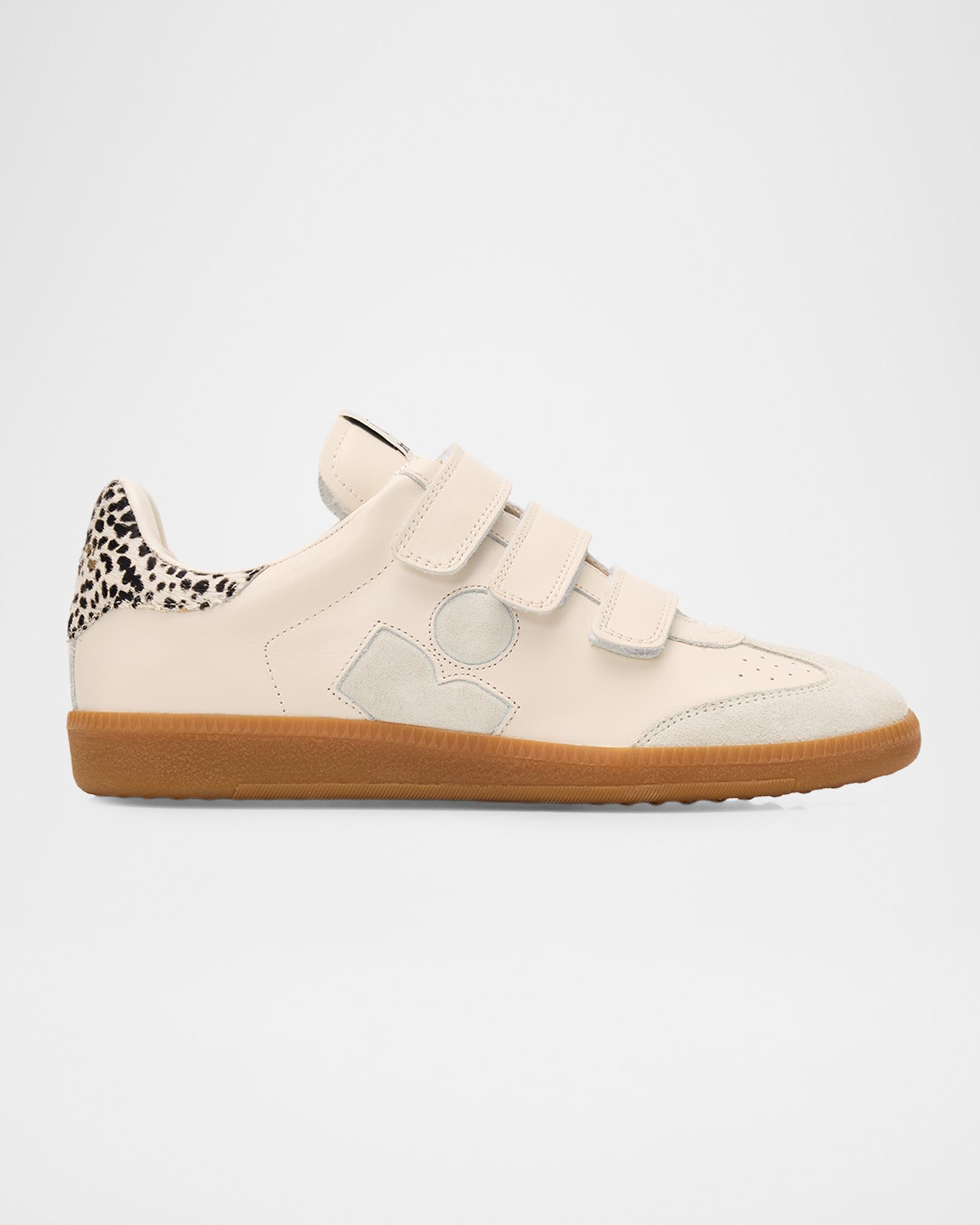 靴 Isabel Marant sneaker Isabel Marant Beth Mixed Leather Grip-Strap Sneakers | Neiman Marcus