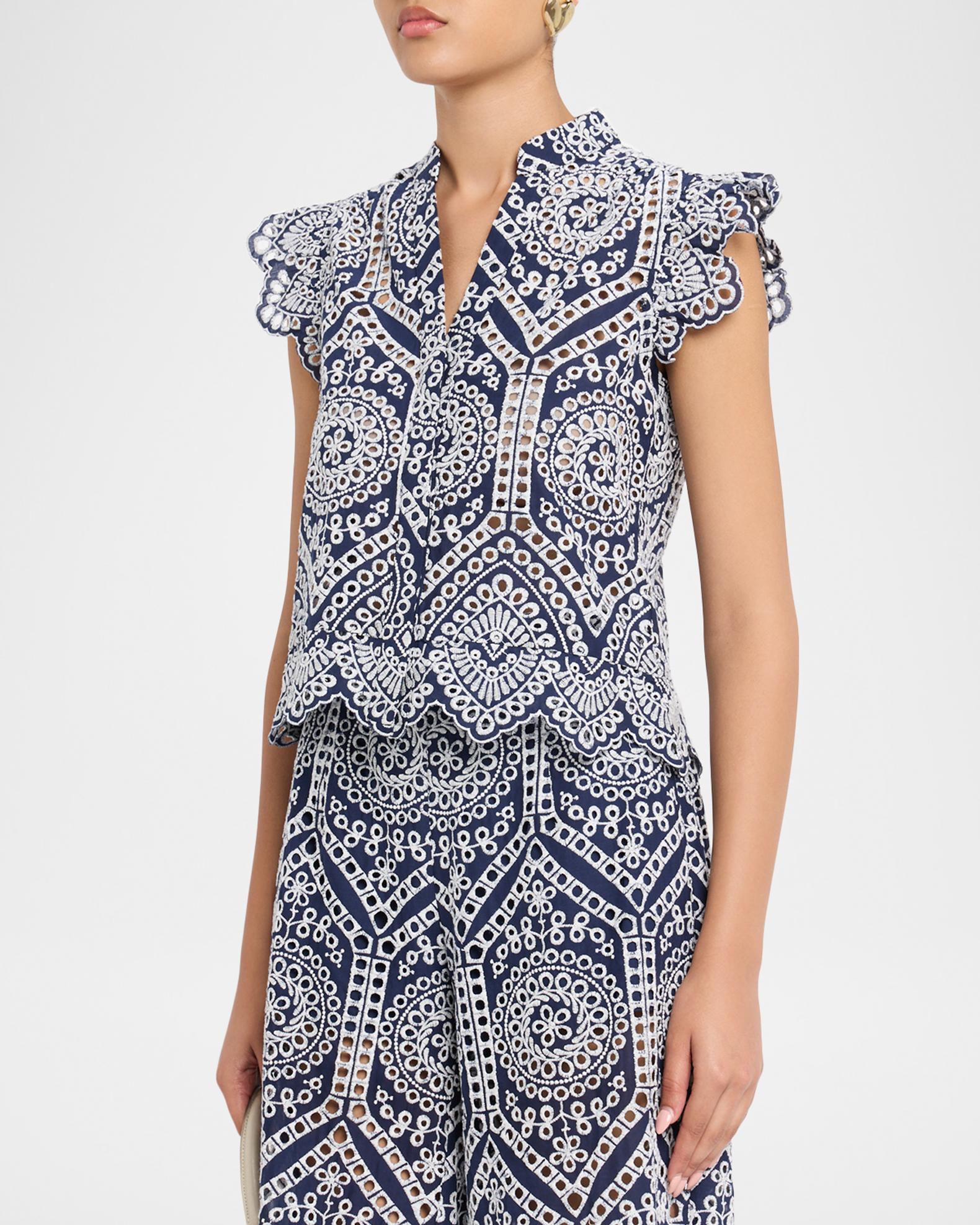Generation Love Romy Cotton Eyelet Shirt | Neiman Marcus
