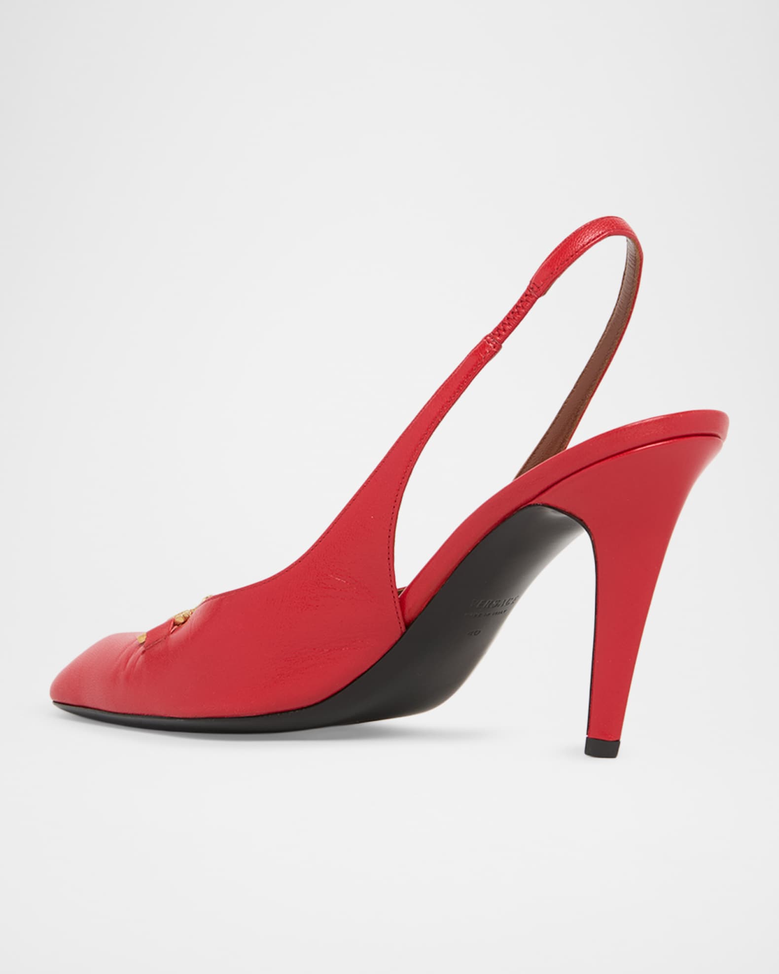 Versace 90mm La Medusa Leather Slingback Pumps | Neiman Marcus