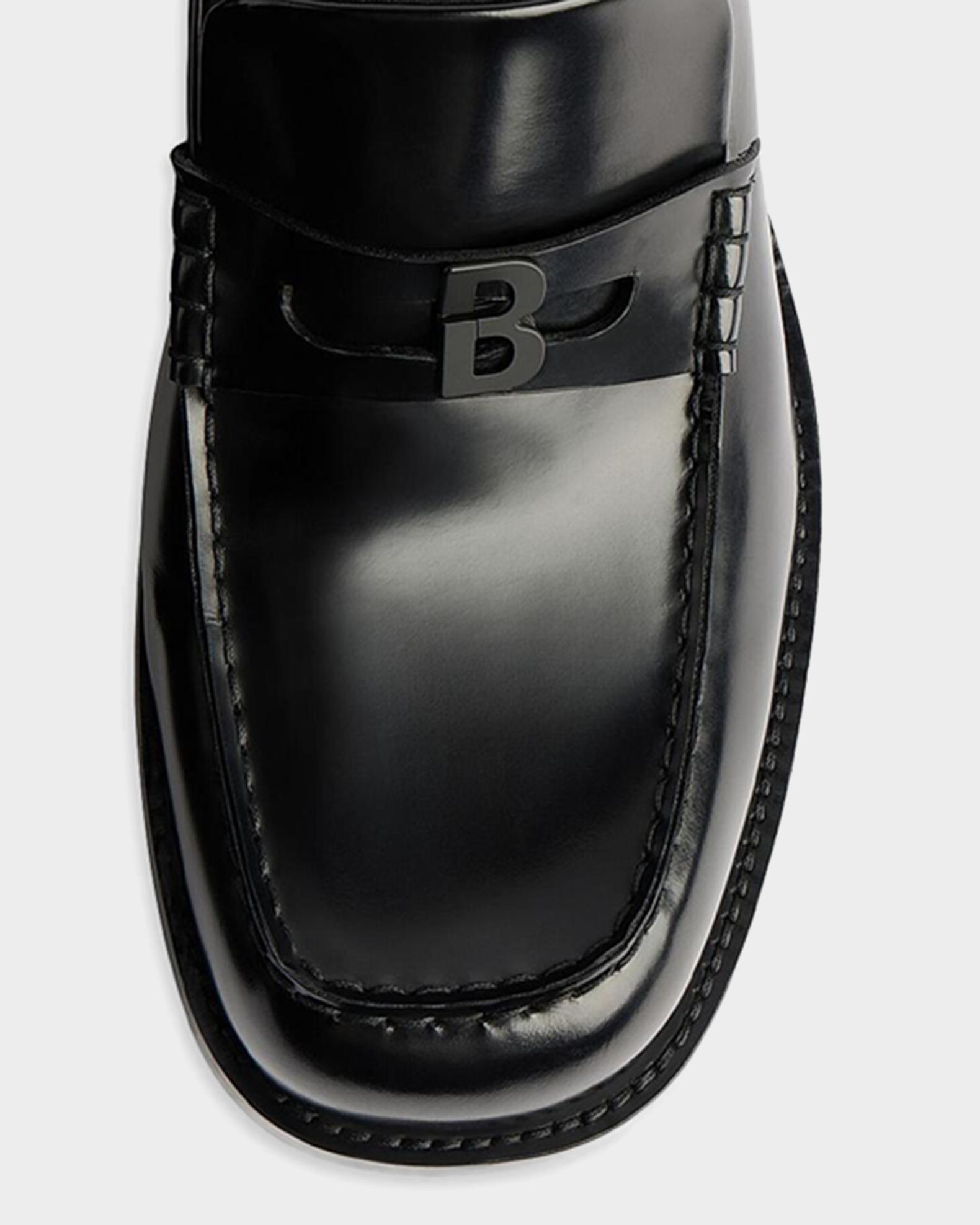 Balenciaga Men's Comfy B-Logo Calfskin Penny Loafers | Neiman Marcus