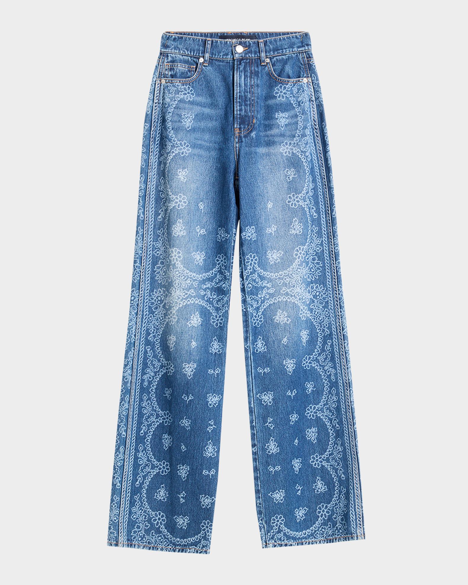 Veronica Beard Taylor High-Rise Wide-Leg Jeans | Neiman Marcus