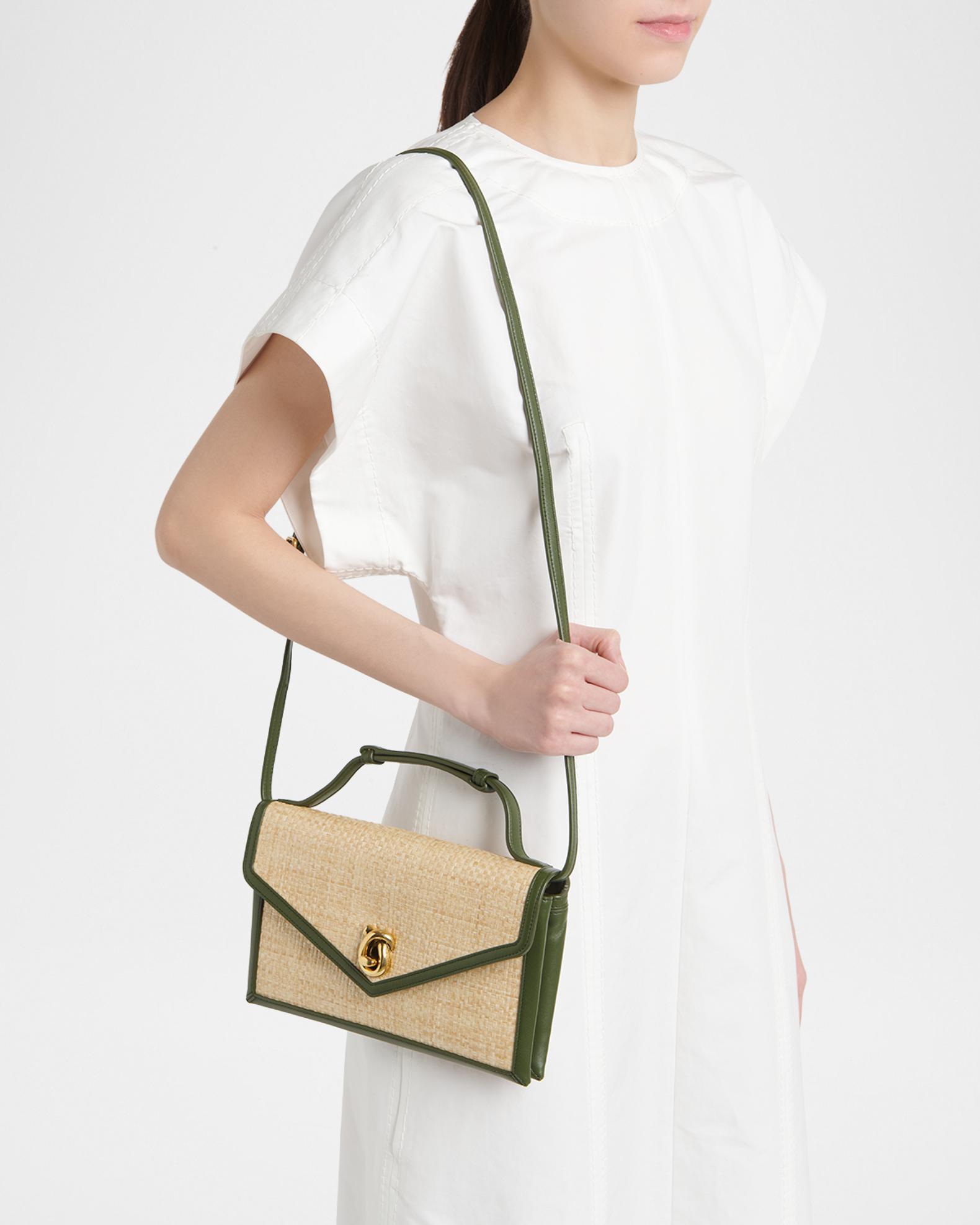 Bottega Veneta Knot-Lock Raffia Clutch Bag | Neiman Marcus