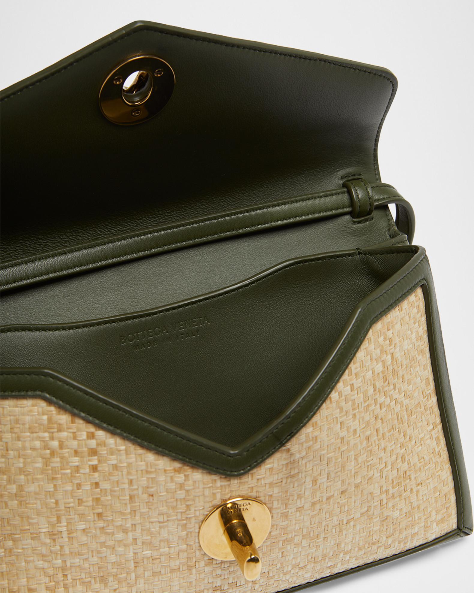 Bottega Veneta Knot-Lock Raffia Clutch Bag | Neiman Marcus