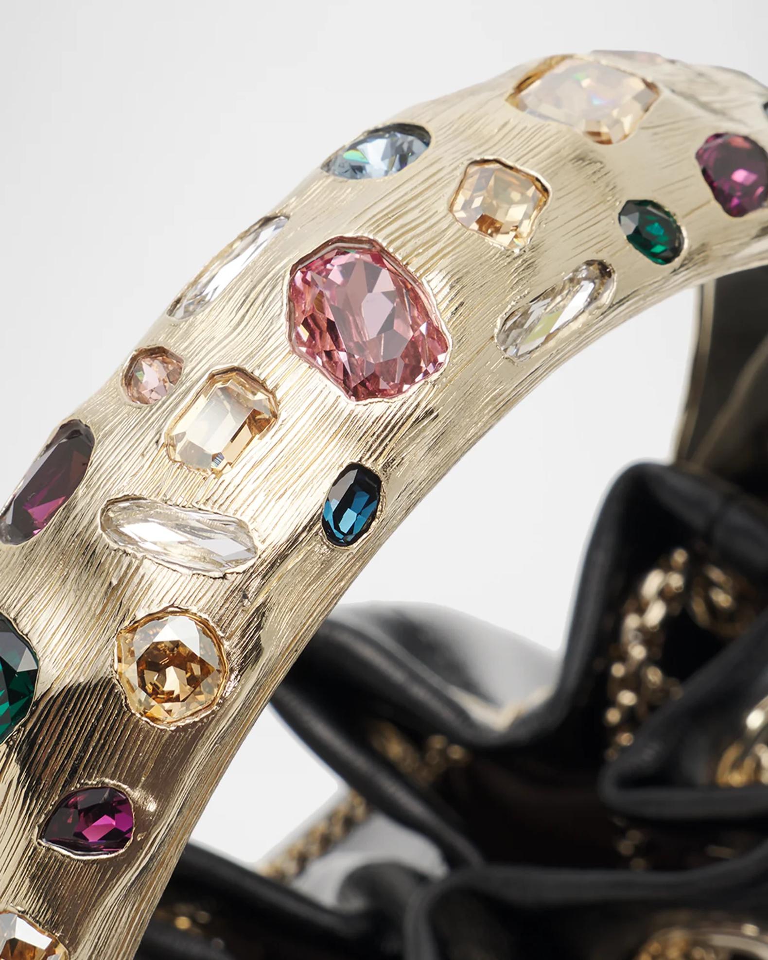 Jimmy Choo Bon Bon Crystal-Embellished Leather Bucket Bag | Neiman