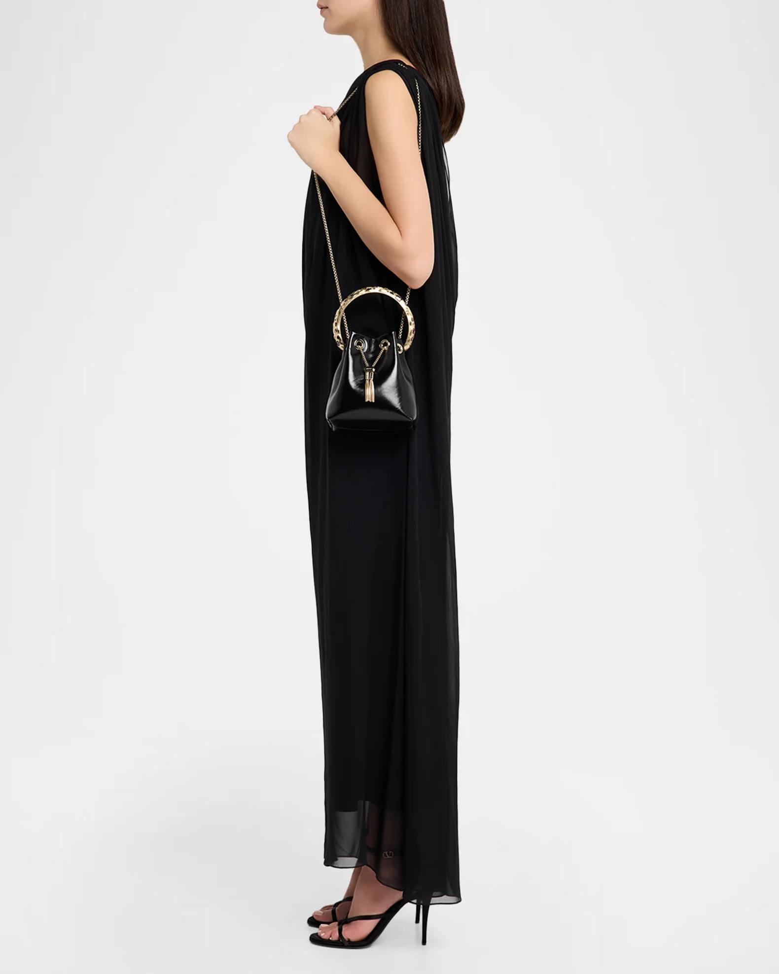 Jimmy Choo Bon Bon Crystal-Embellished Leather Bucket Bag | Neiman