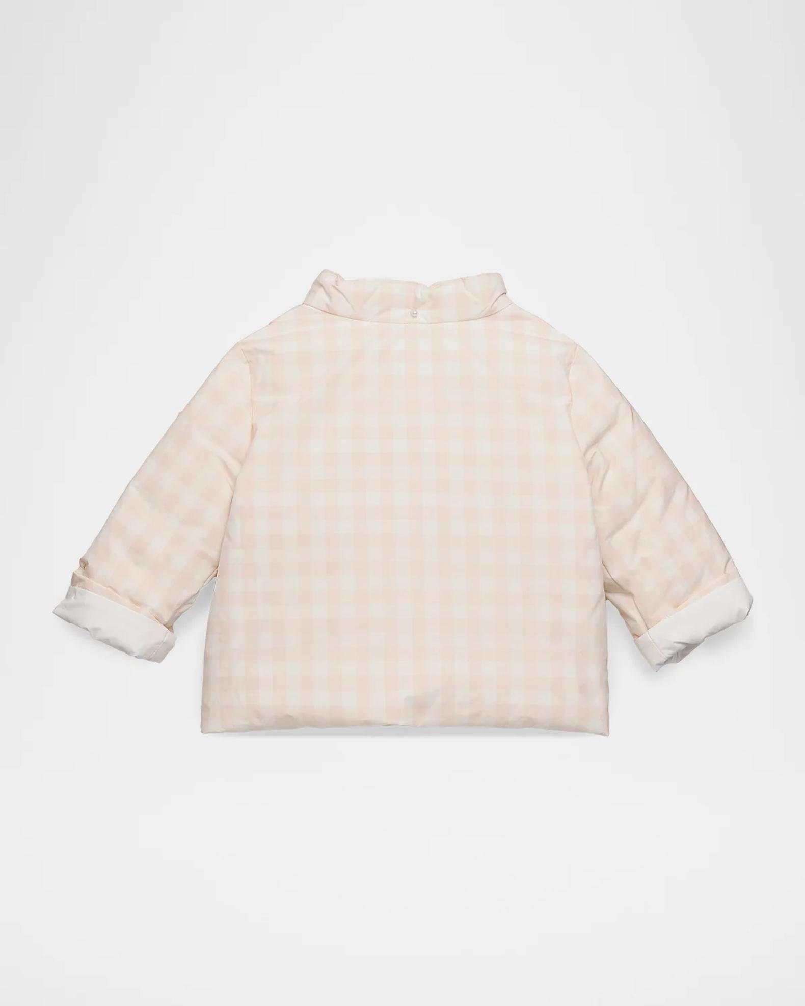 Moncler Girl's Mira Check Down Jacket, Size 3M-3 | Neiman Marcus