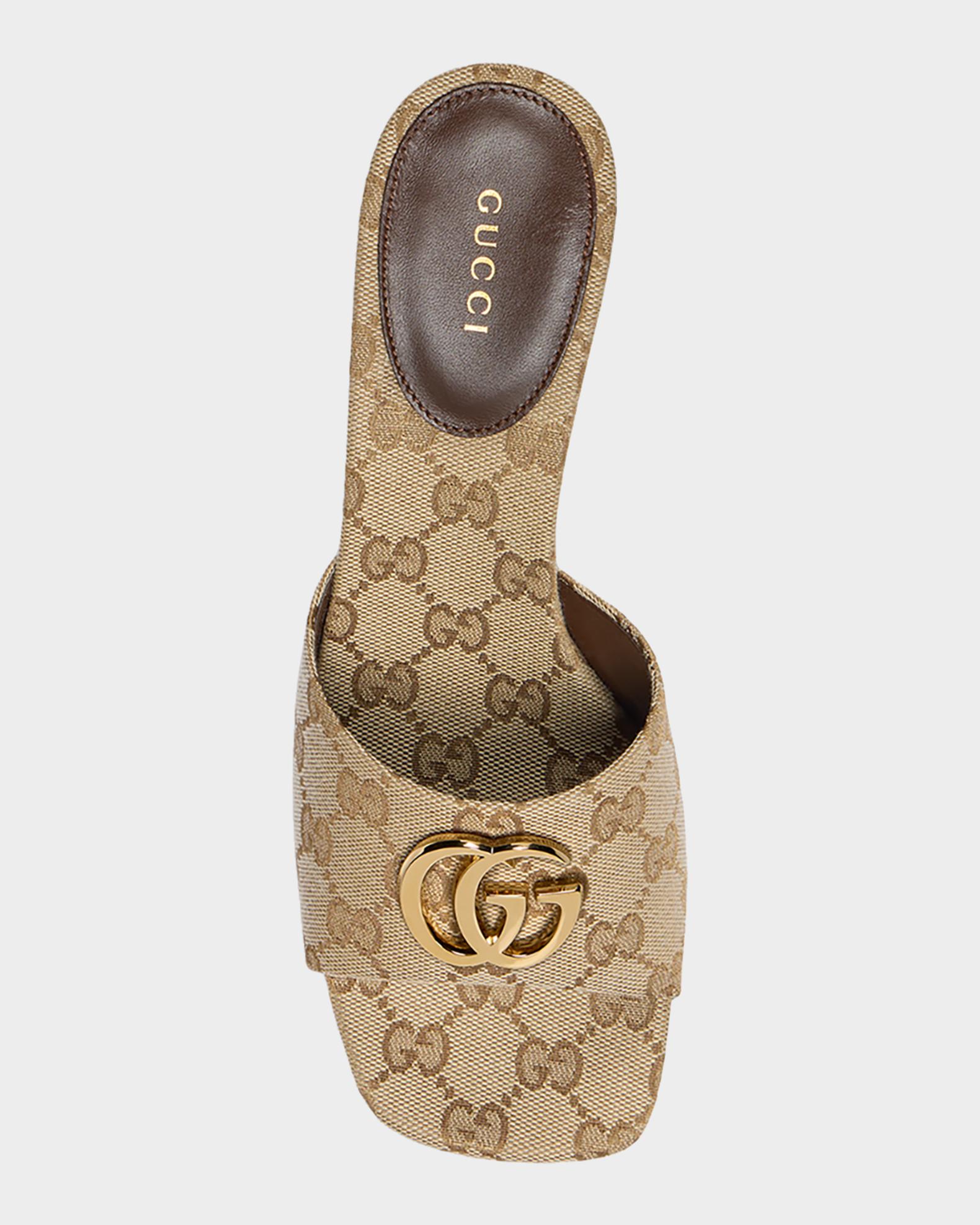 Gucci 55mm Marmont GG Canvas Sandals | Neiman Marcus display picture 1