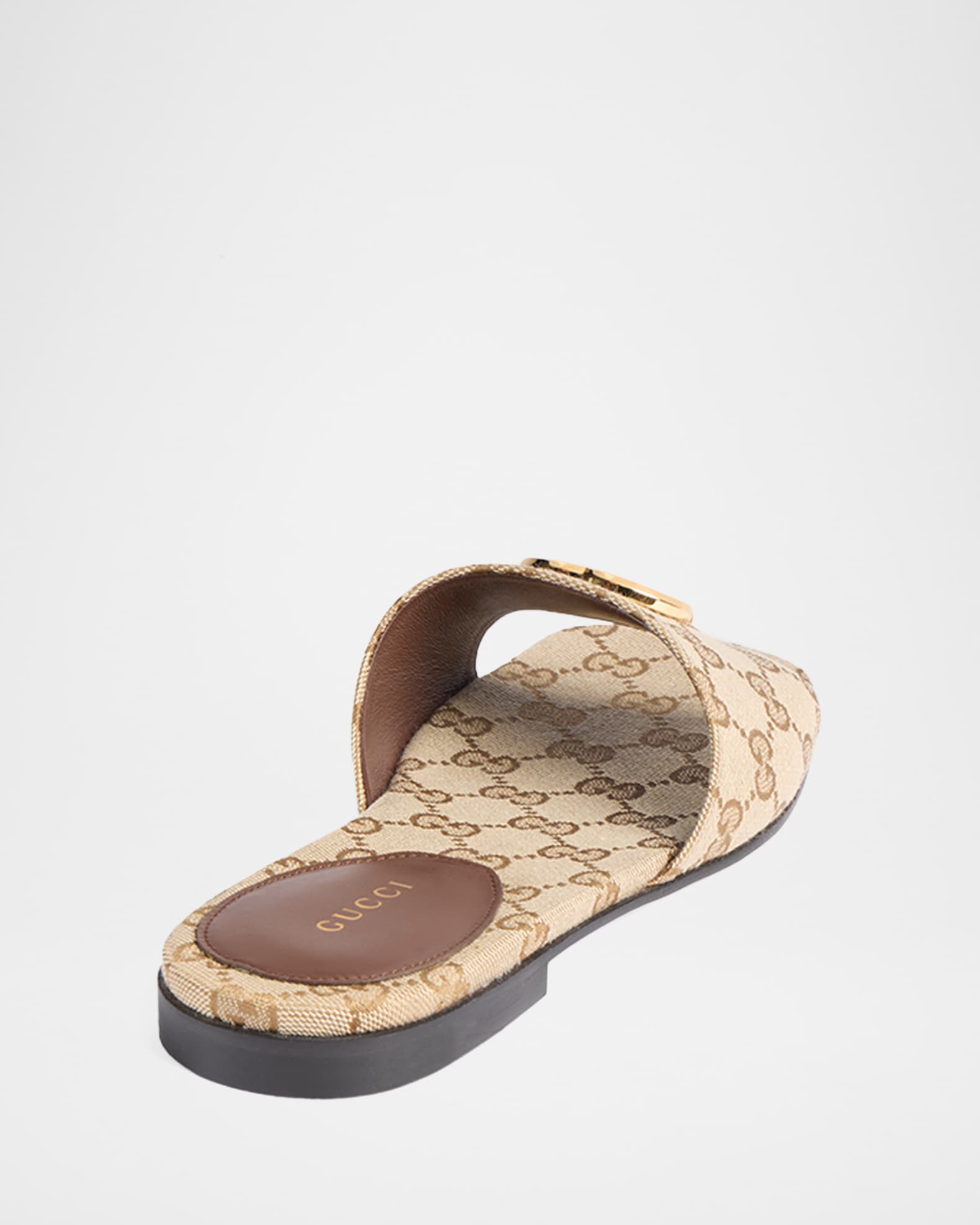 Gucci Marmont GG Canvas Slide Sandals | Neiman Marcus