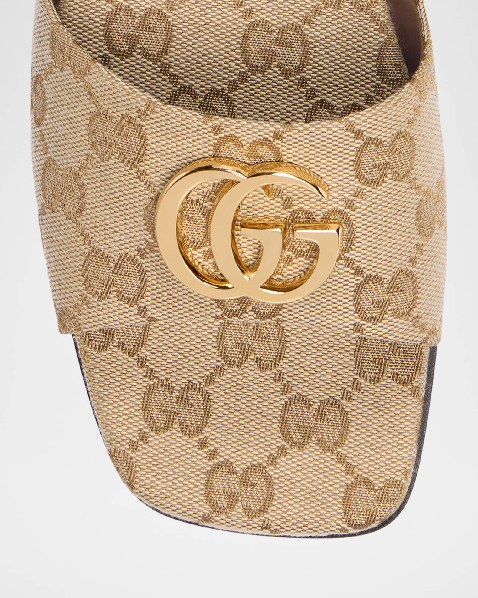 Gucci Marmont GG Canvas Slide Sandals | Neiman Marcus