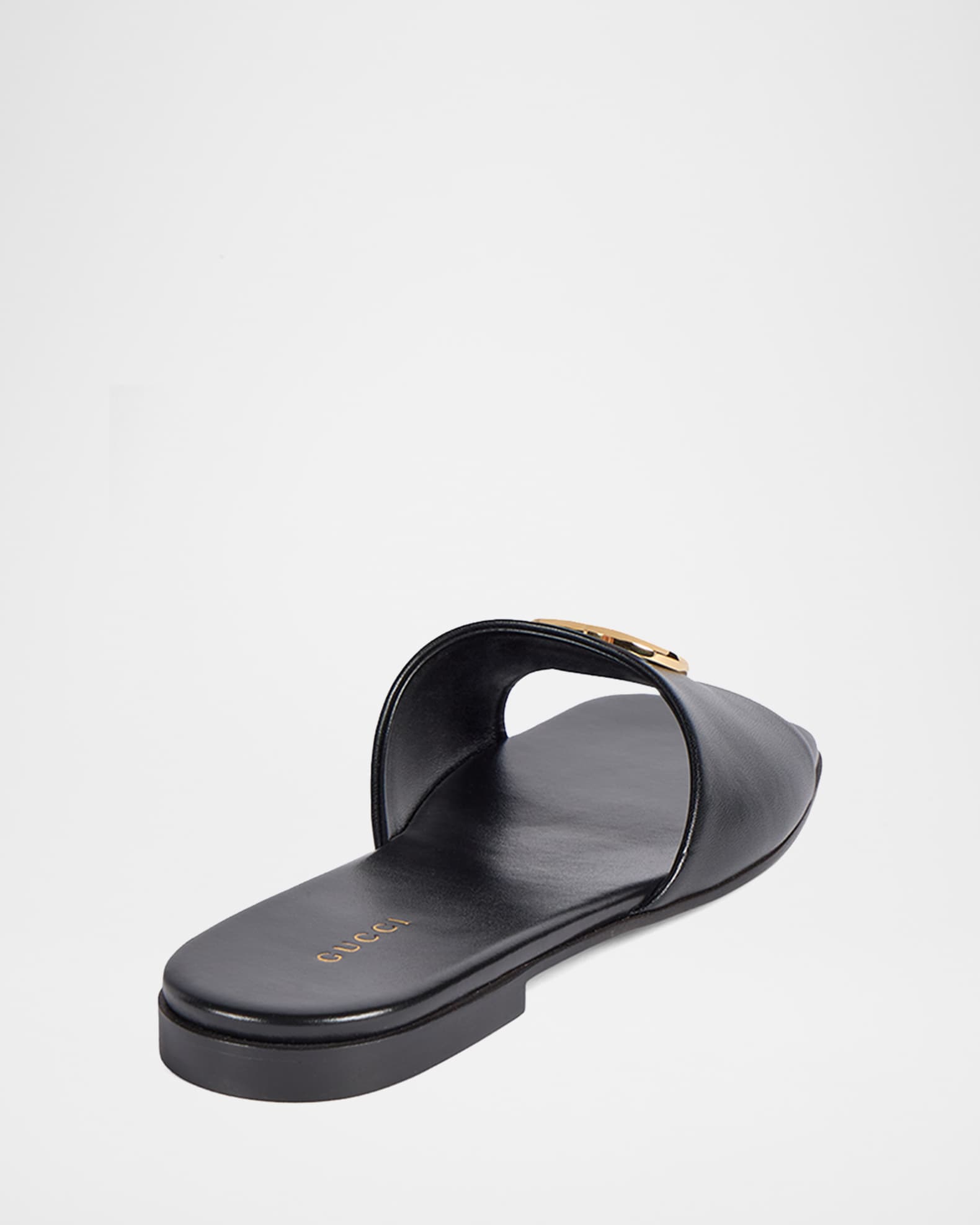 Gucci Marmont GG Leather Slide Sandals | Neiman Marcus