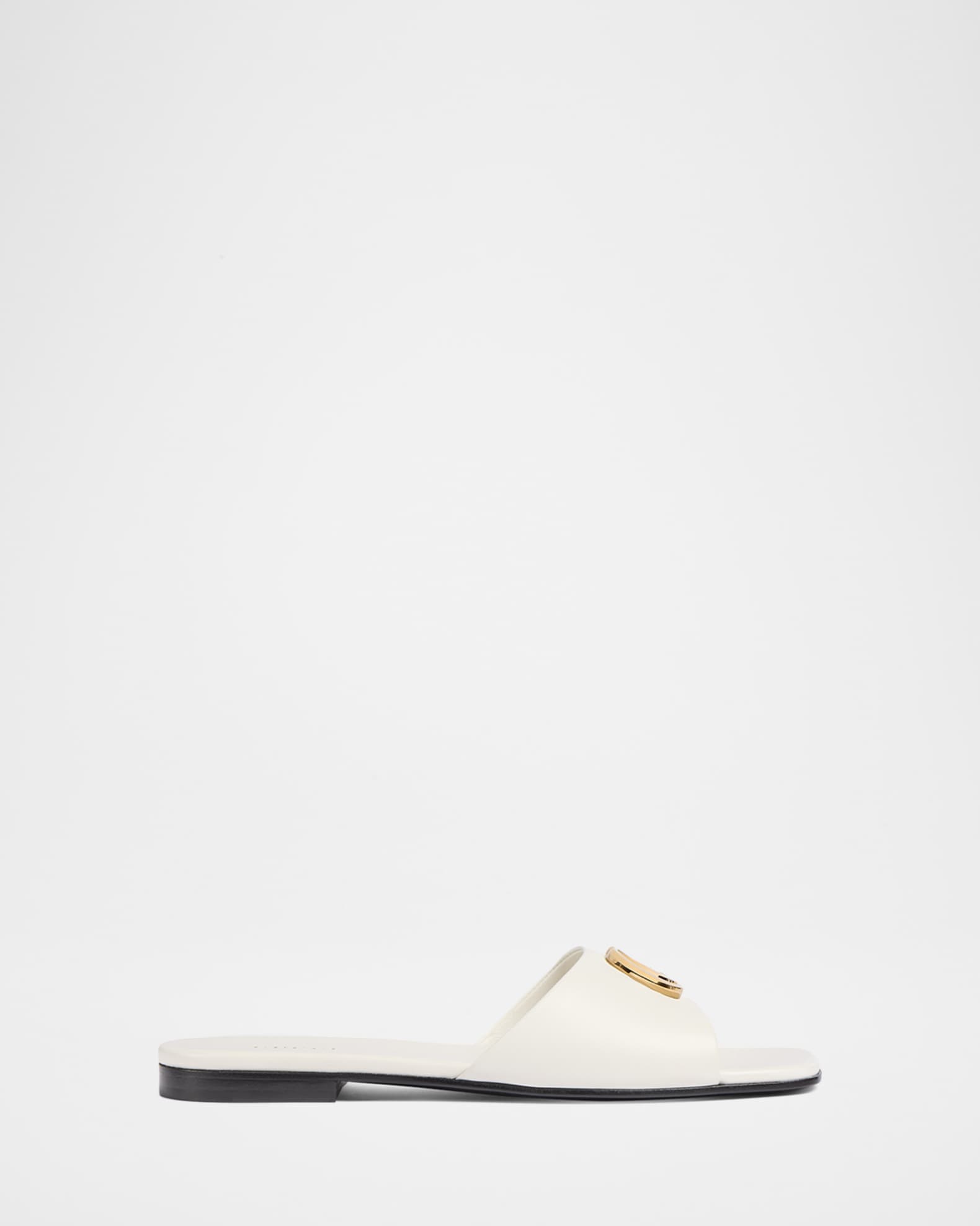 Gucci Marmont GG Leather Slide Sandals | Neiman Marcus