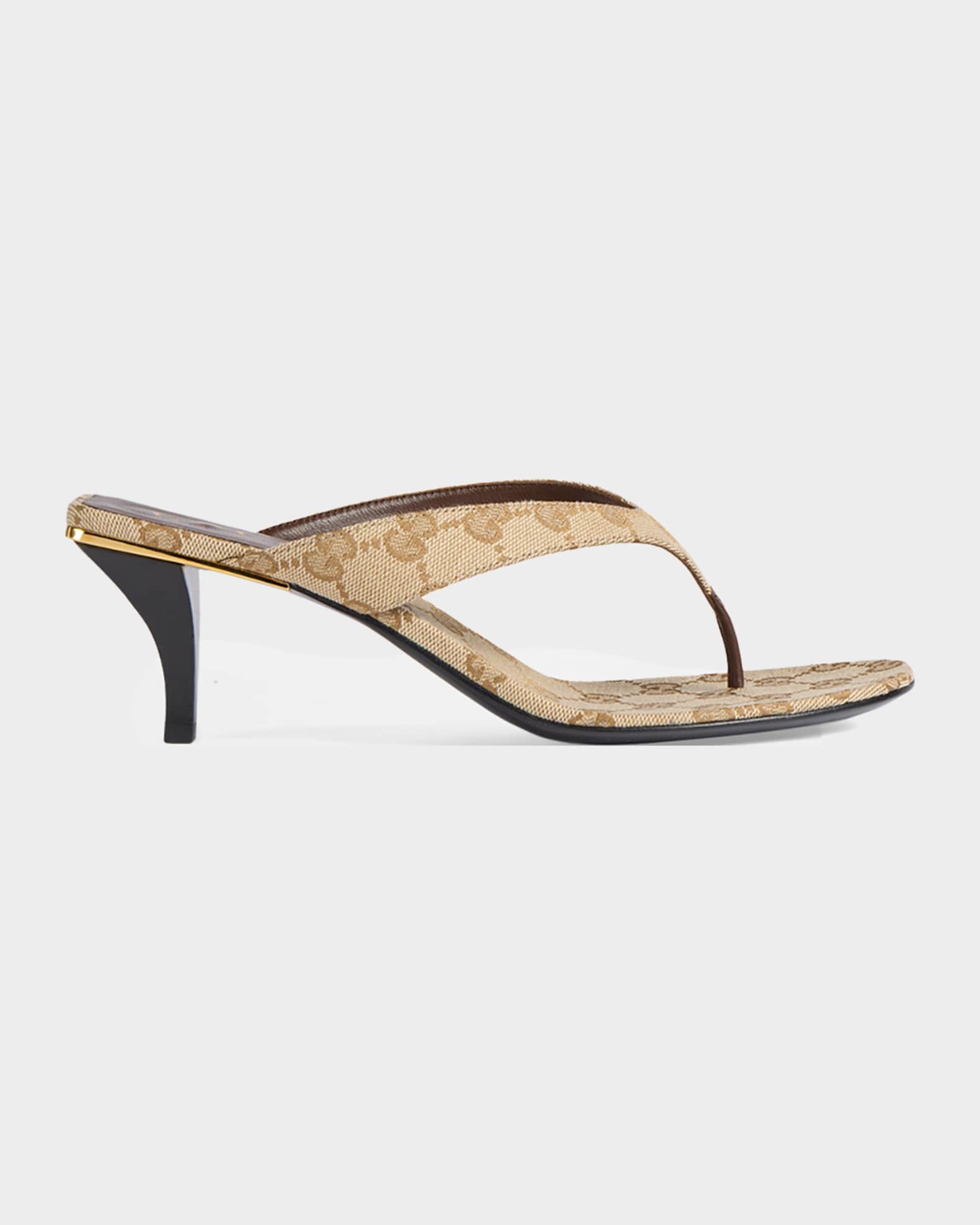 Gucci 55mm Vittoria GG Canvas Thong Sandals | Neiman Marcus
