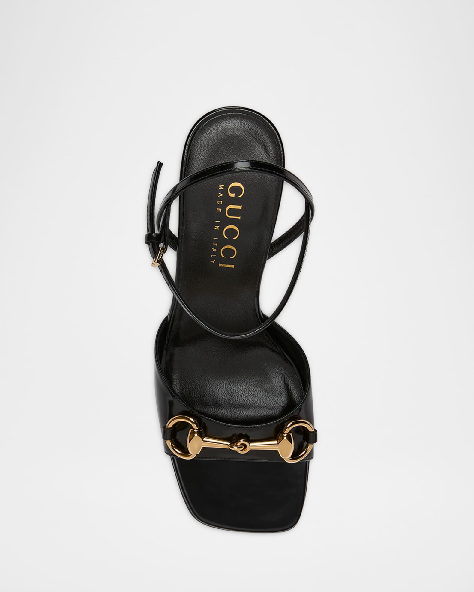 Gucci 85mm Signora Leather Ankle-Strap Sandals | Neiman Marcus