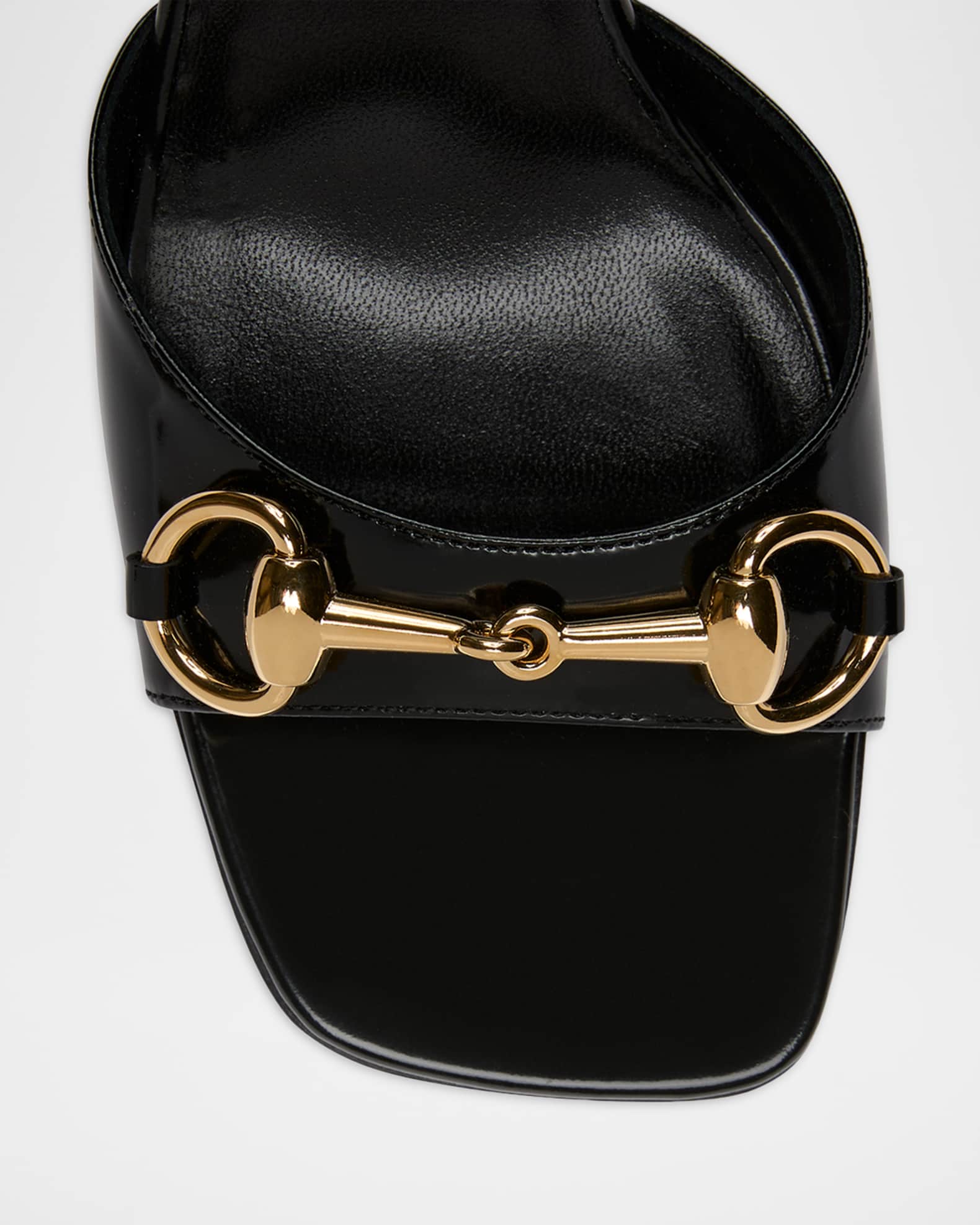 Gucci 85mm Signora Leather Ankle-Strap Sandals | Neiman Marcus