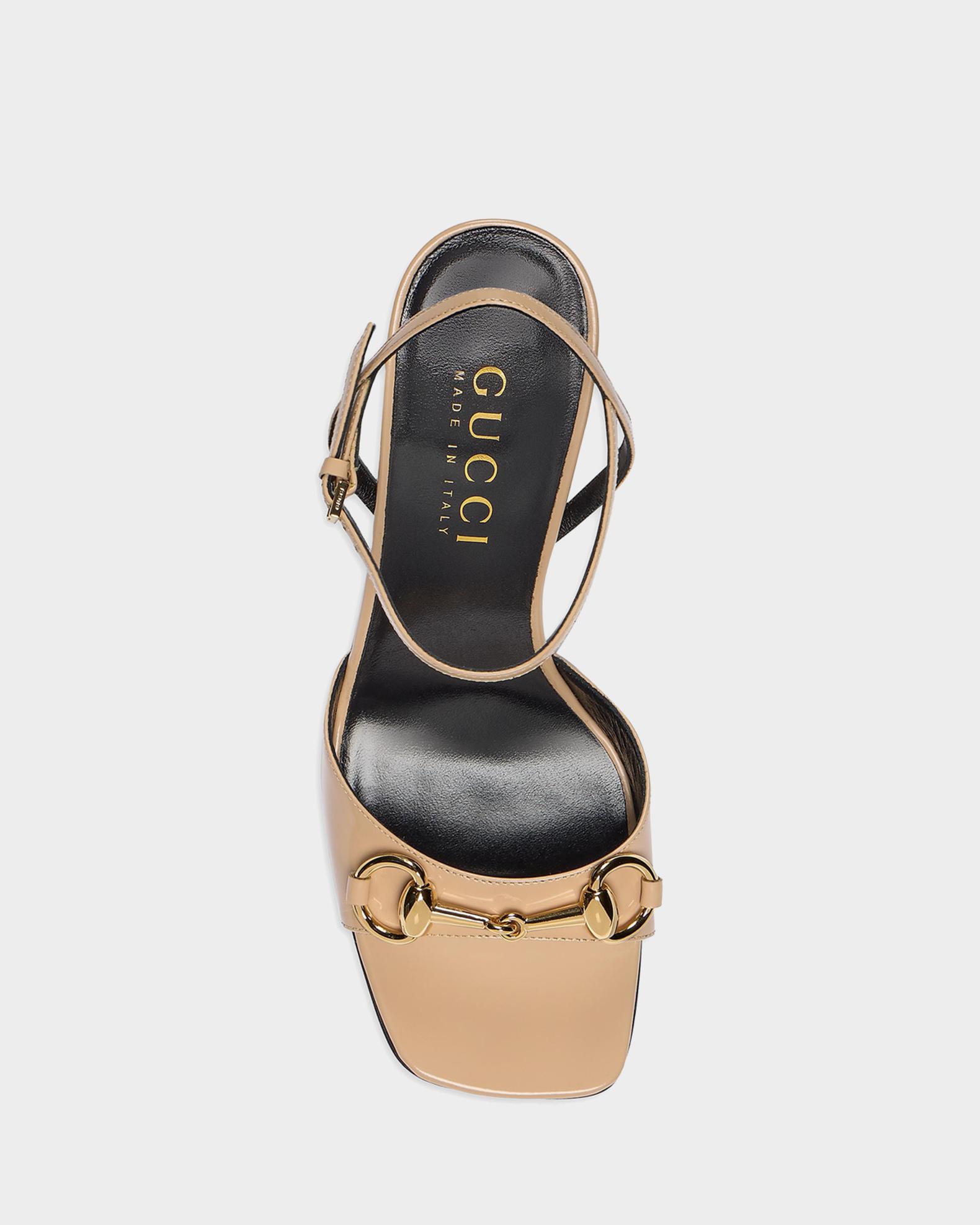 Gucci 85mm Signora Leather Ankle-Strap Sandals | Neiman Marcus