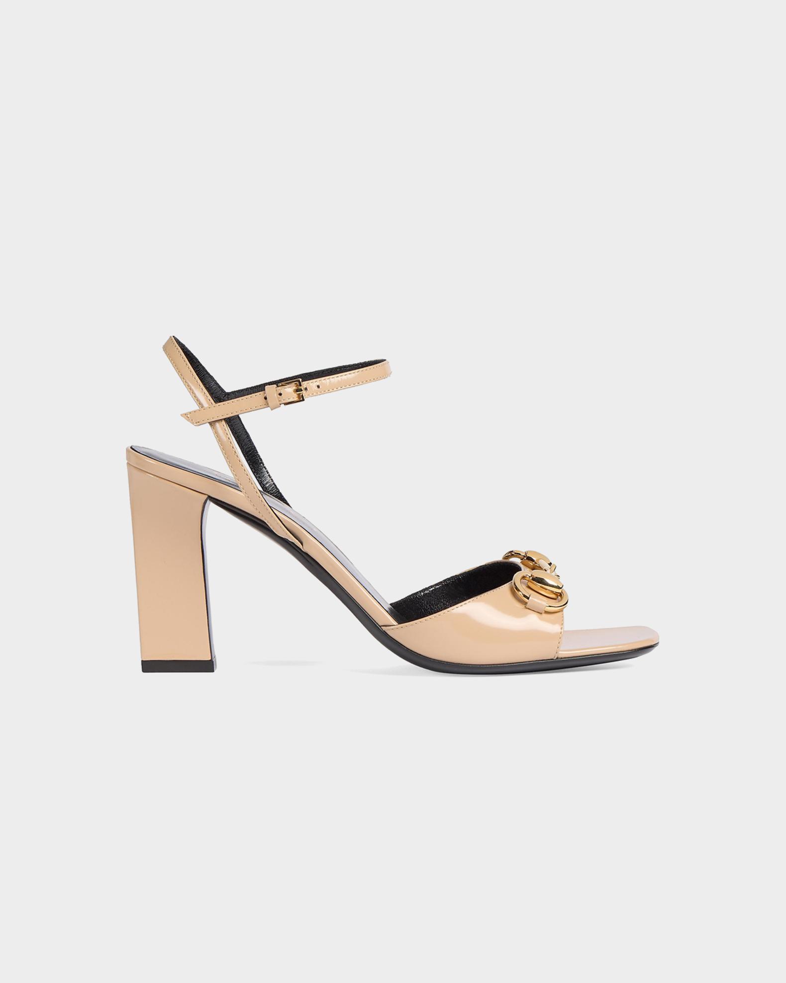 Gucci 85mm Signora Leather Ankle-Strap Sandals | Neiman Marcus