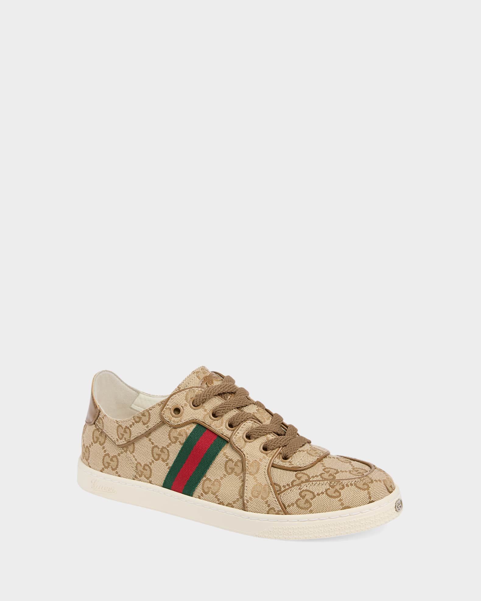 Gucci Stretch GG Canvas Low-Top Sneakers | Neiman Marcus