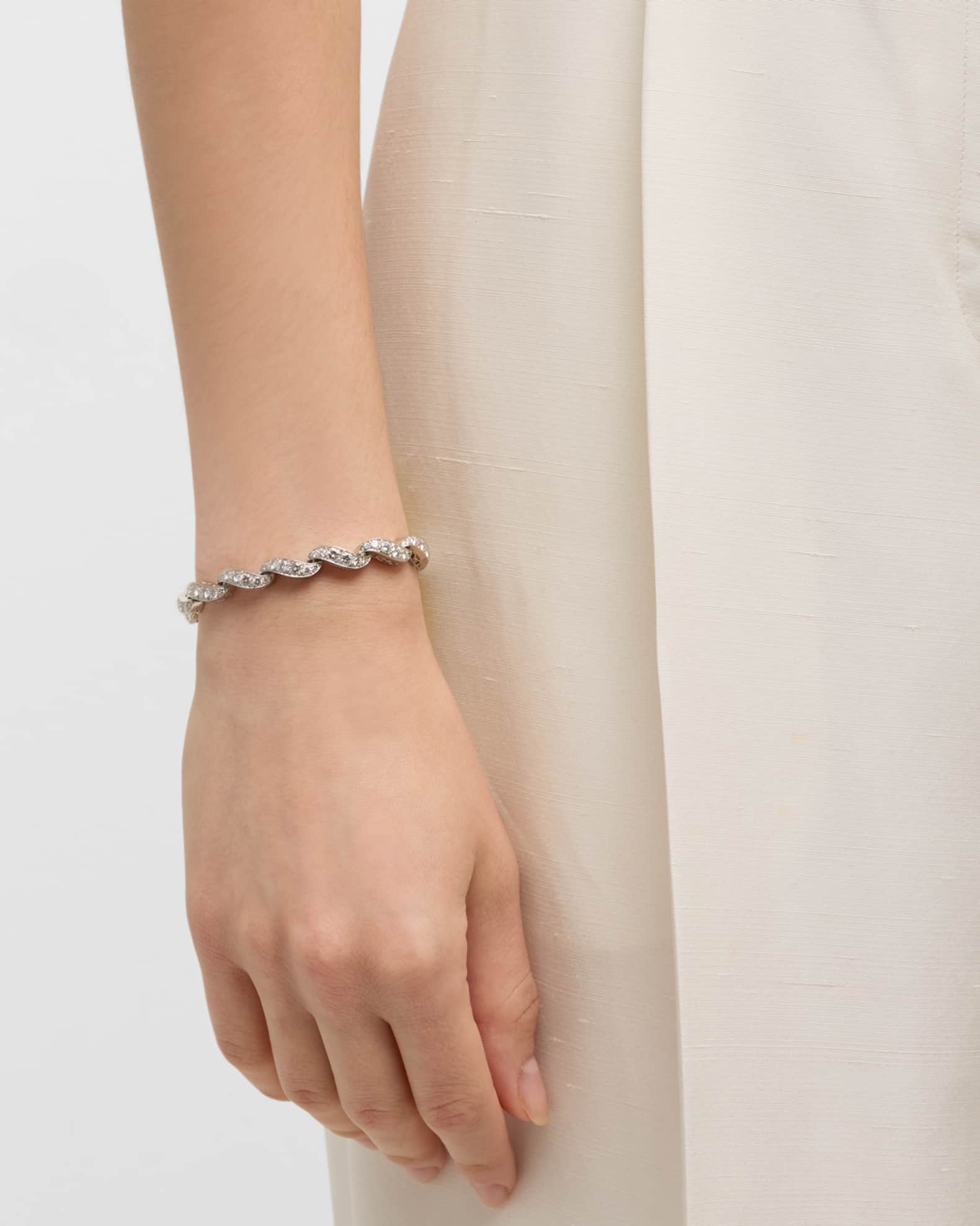 Estate Platinum Diamond Bracelet 1