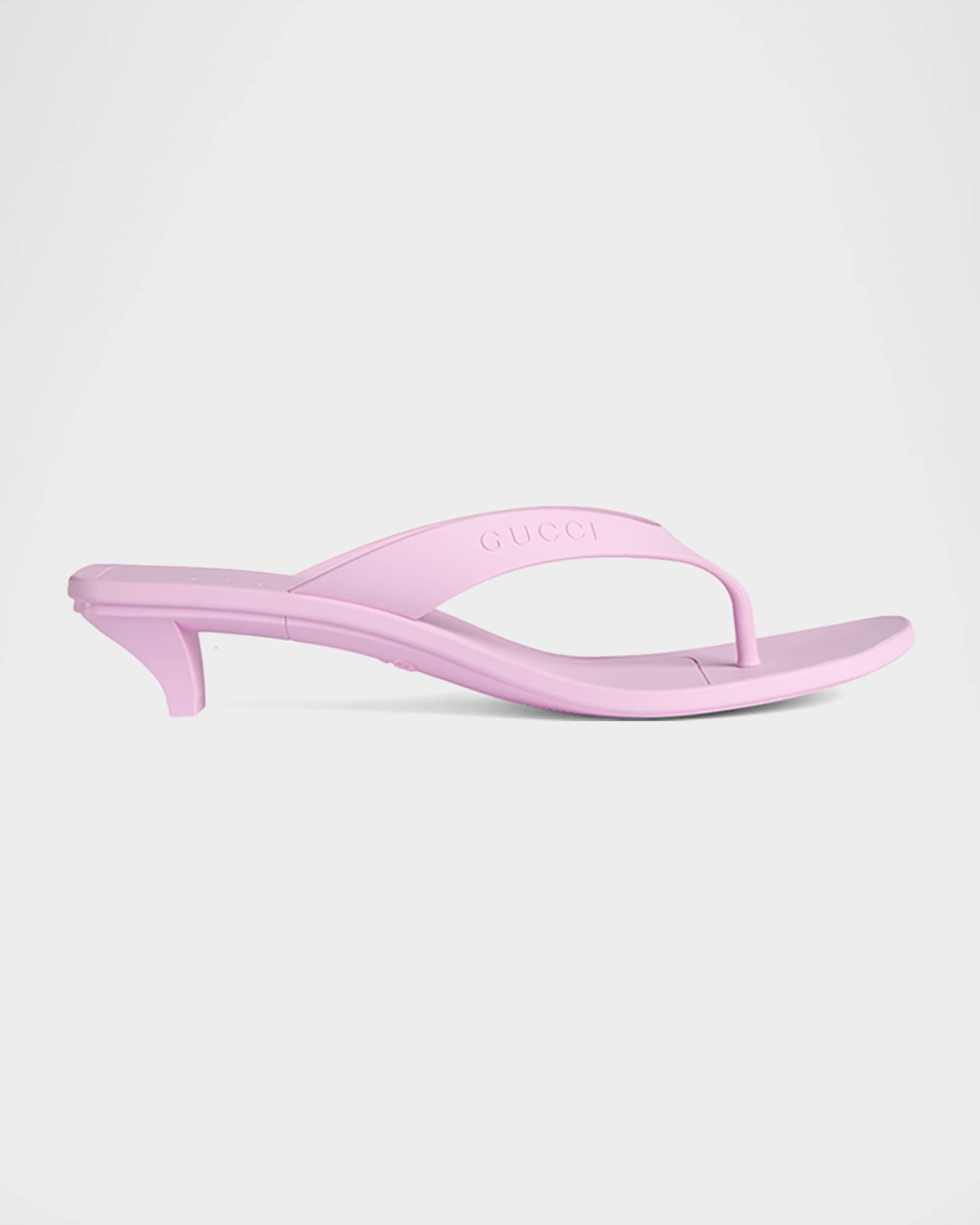 GUCCIグッチハイヒールミュール サイズ35 Gucci 35mm Vittoria Rubber Thong Sandals | Neiman Marcus