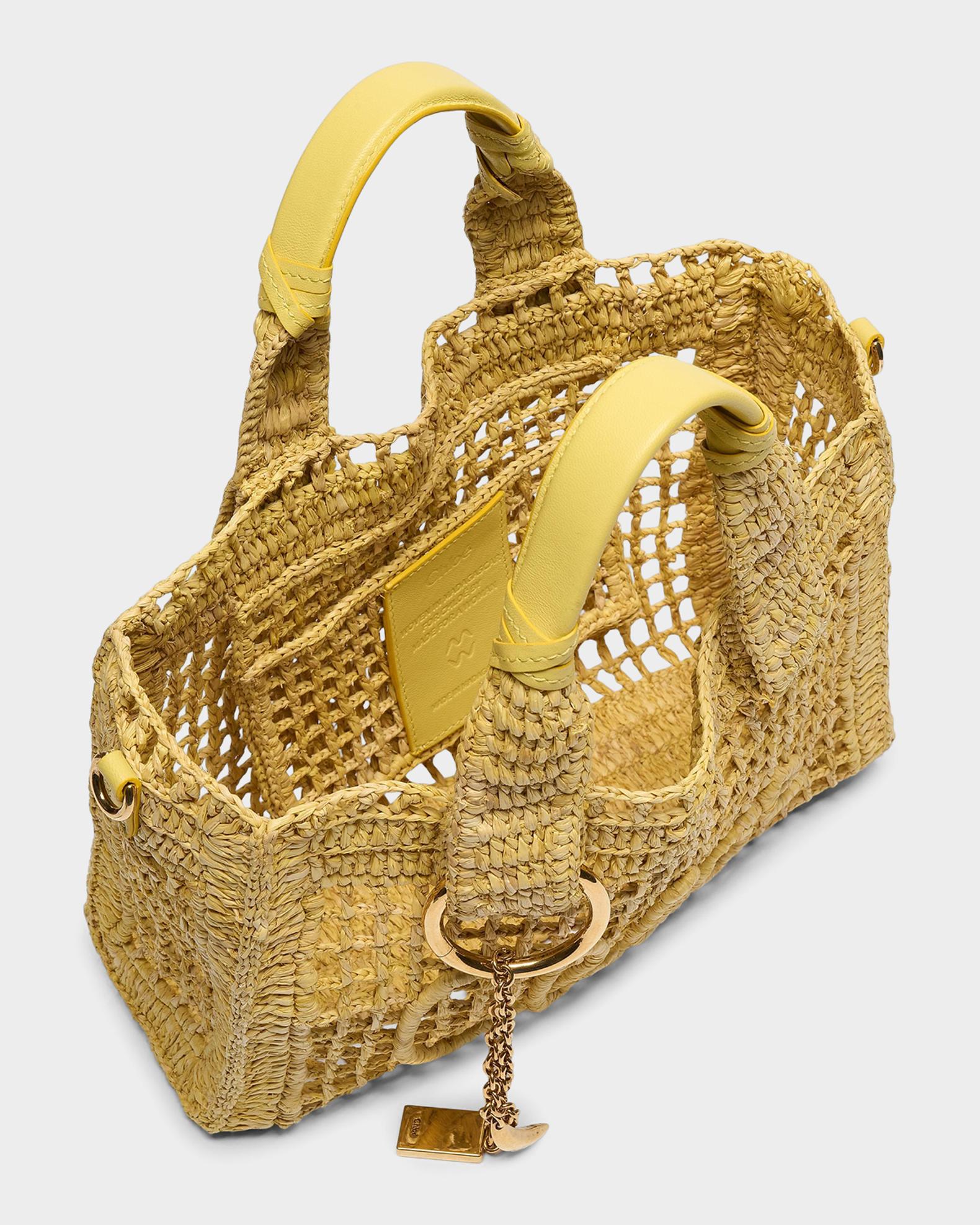 Chloe Summer Banana Small Raffia Tote Bag | Neiman Marcus