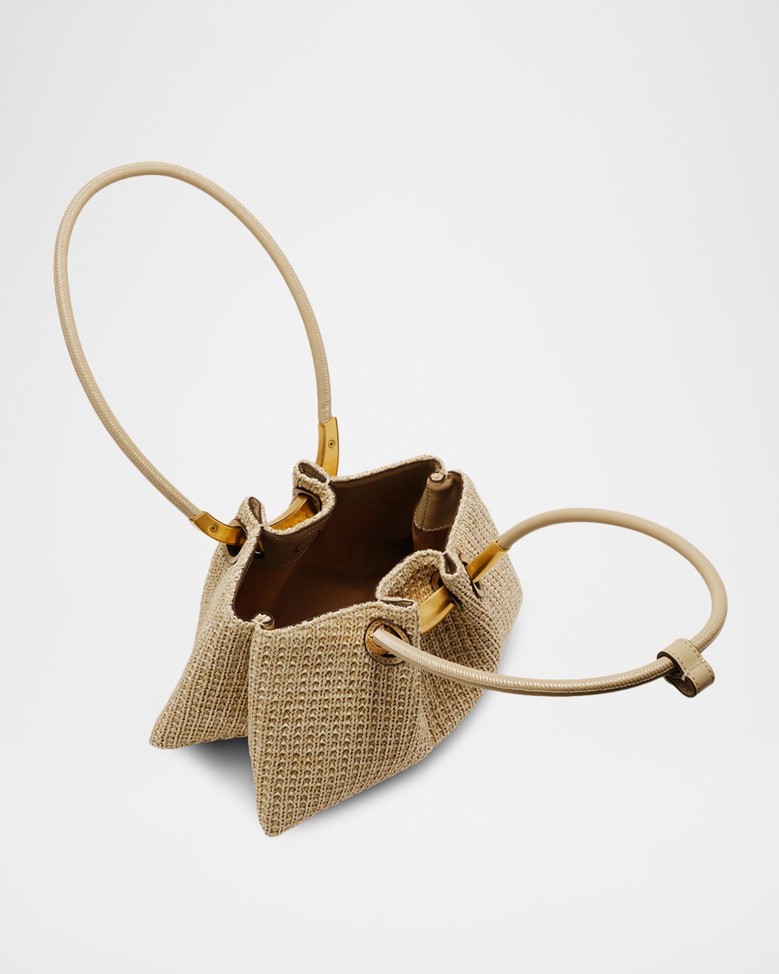 Cult Gaia Asa Pierced Raffia Shoulder Bag | Neiman Marcus