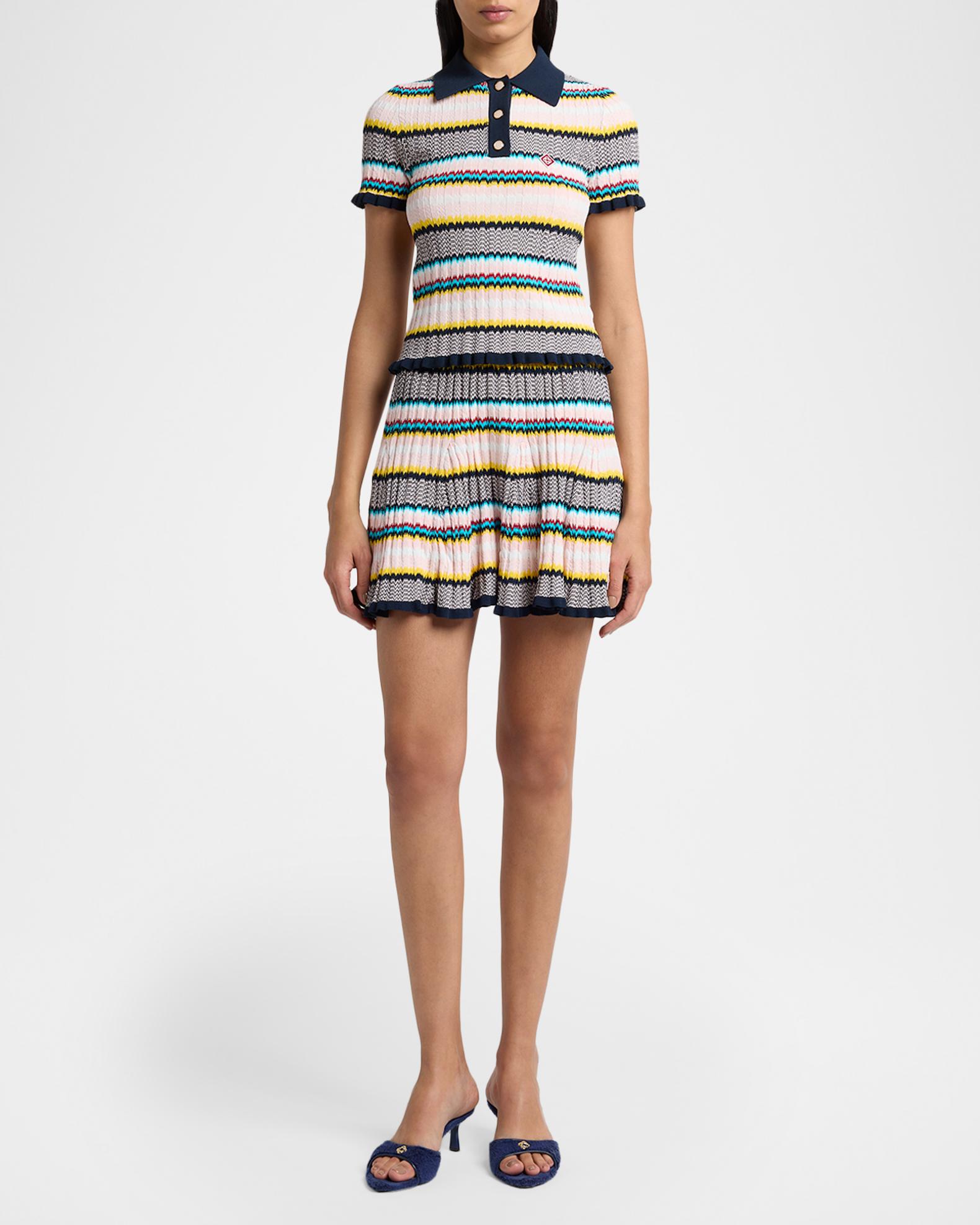 Casablanca Chevron Short-Sleeve Polo Shirt | Neiman Marcus
