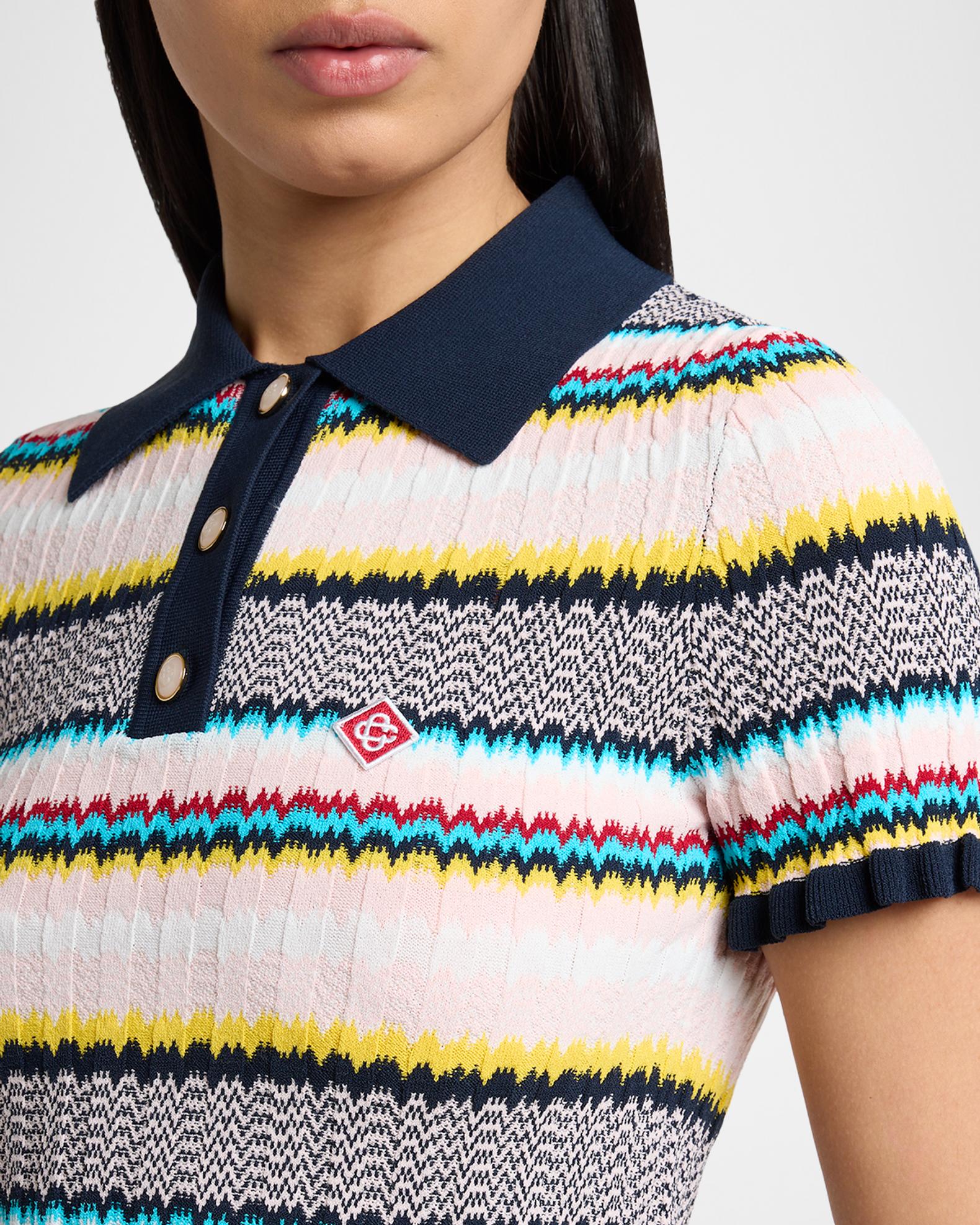 Casablanca Chevron Short-Sleeve Polo Shirt | Neiman Marcus