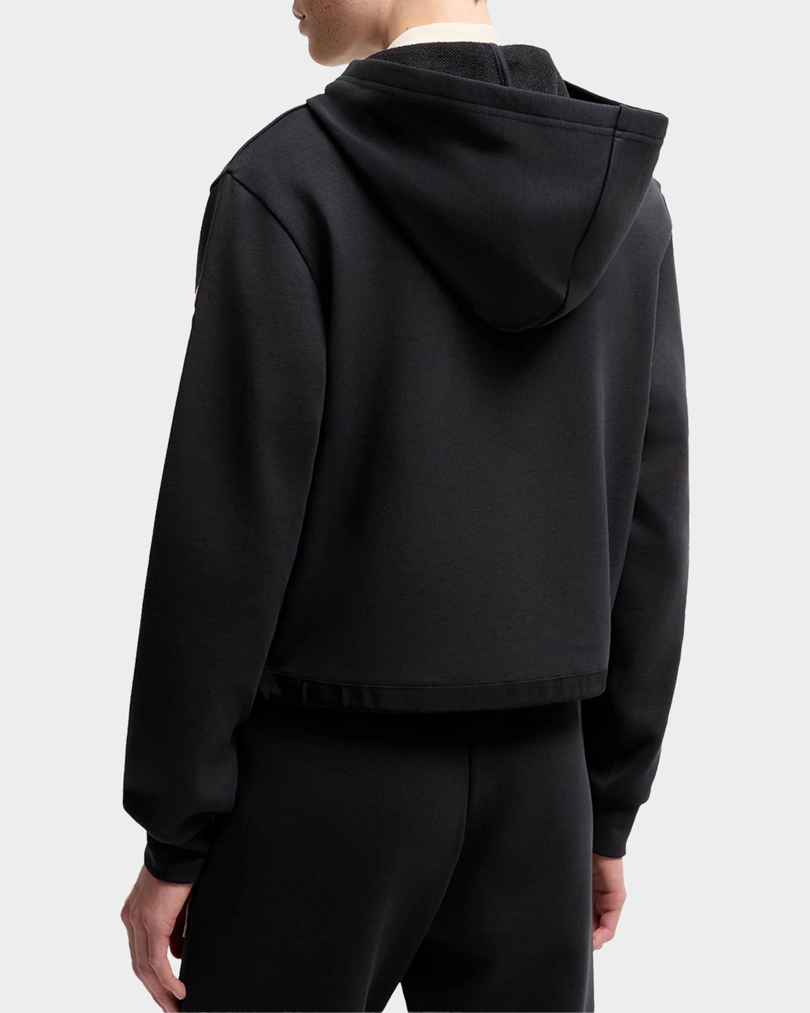 Moncler Cotton-Blend Zip-Up Cardigan | Neiman Marcus