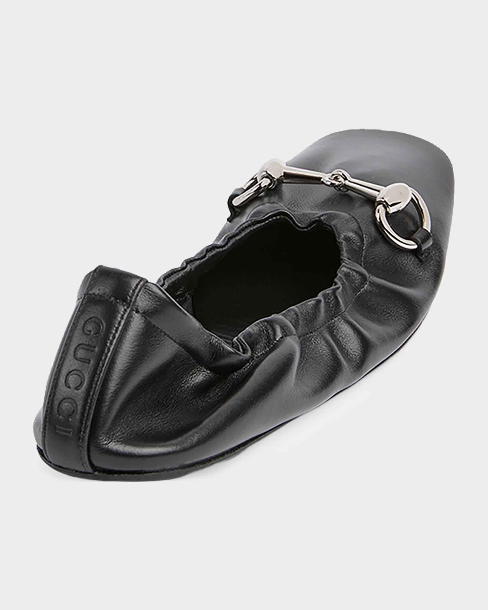 Gucci Prima Leather Ballerina Flats | Neiman Marcus
