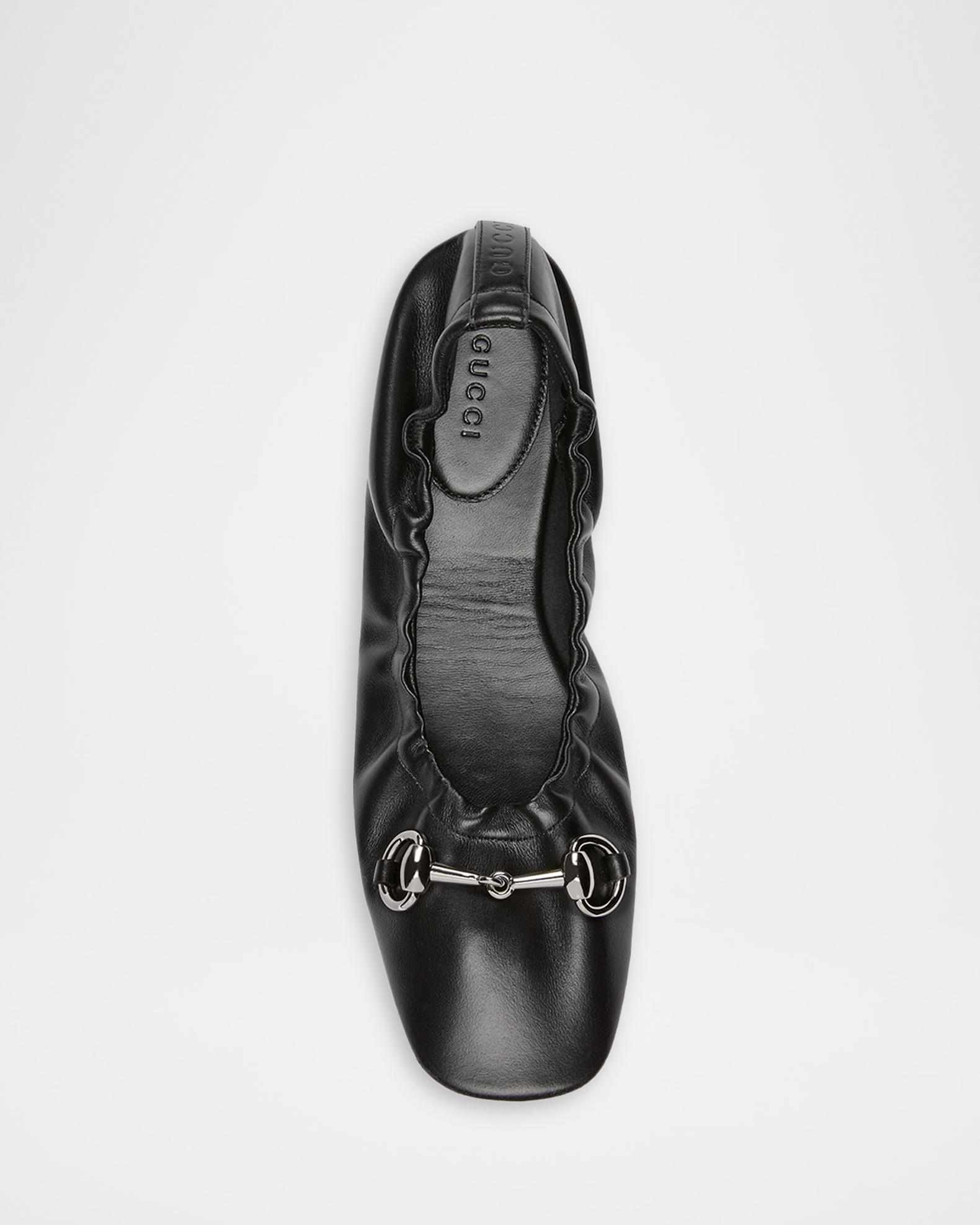 Gucci Prima Leather Ballerina Flats | Neiman Marcus