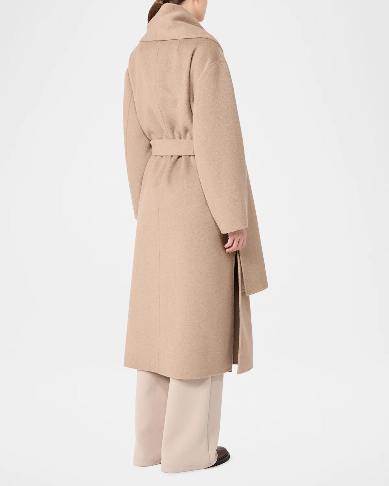 Max Mara Carisma Wool-Cashmere Wrap Coat With Scarf | Neiman Marcus